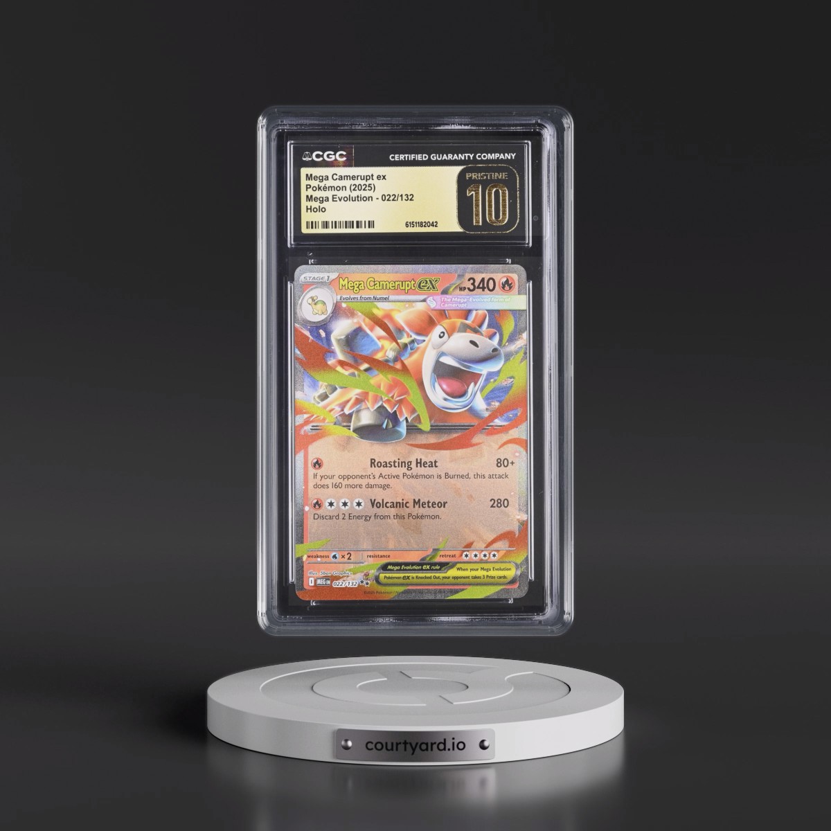 2025 Mega Evolution - MEG EN #022/132 Mega Camerupt ex - Holo (CGC 10 PRISTINE)