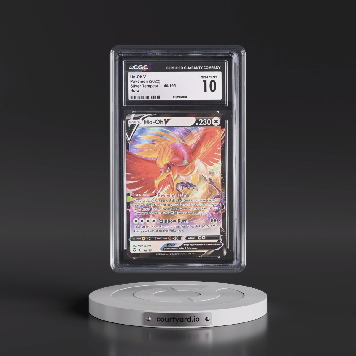 2022 Silver Tempest Ho-Oh V - Holo #140/195 CGC 10