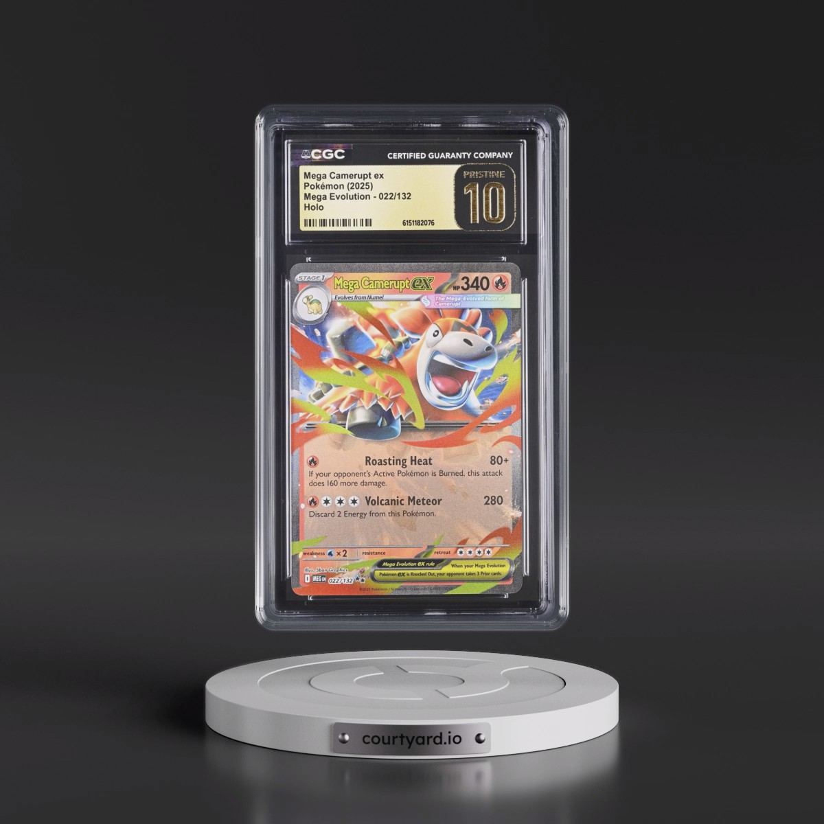 2025 Mega Evolution - MEG EN #022/132 Mega Camerupt ex - Holo (CGC 10 PRISTINE)
