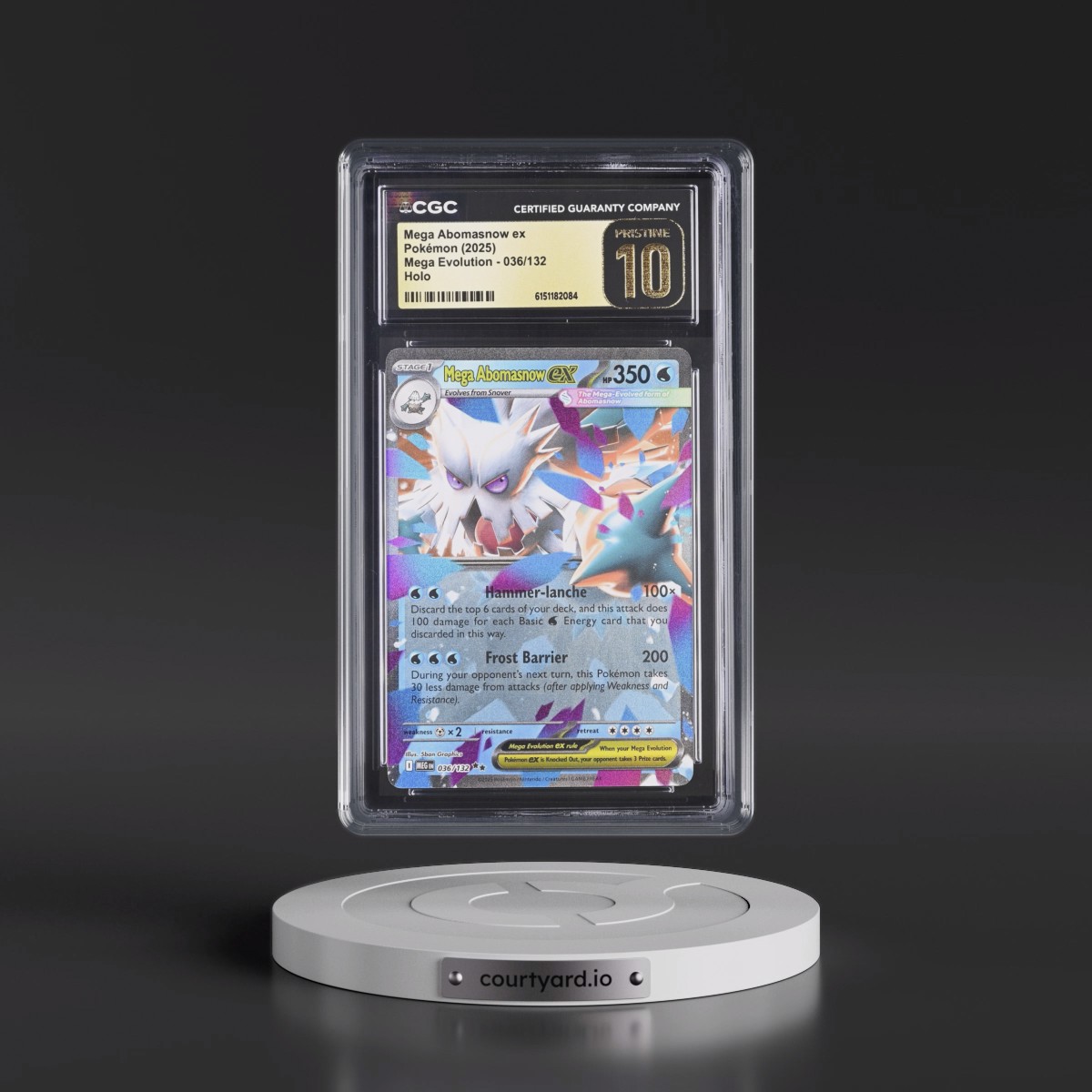 2025 Mega Evolution - MEG EN #036/132 Mega Abomasnow ex - Holo (CGC 10 PRISTINE)