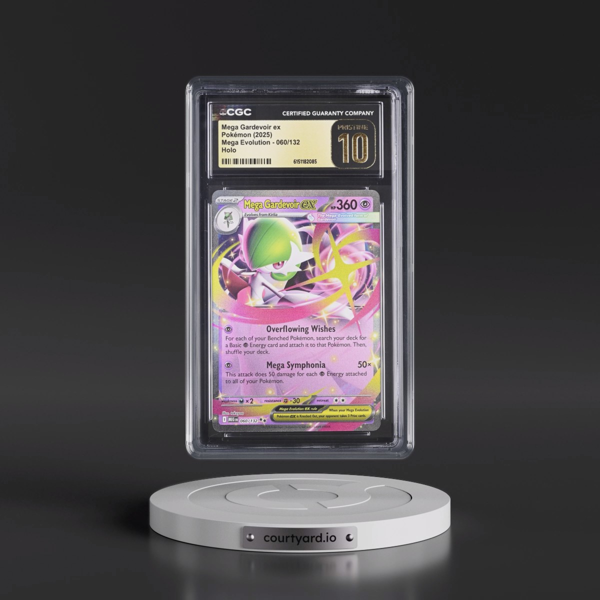 2025 Mega Evolution - MEG EN #060/132 Mega Gardevoir ex - Holo (CGC 10 PRISTINE)