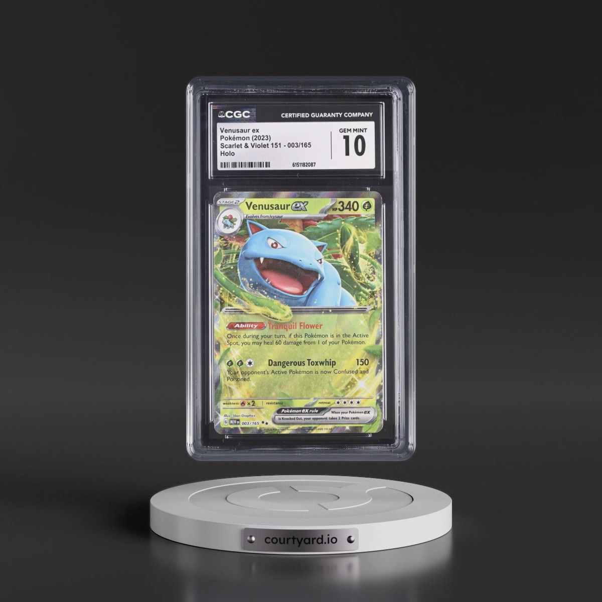 2023 Scarlet & Violet 151 - MEW EN #003/165 Venusaur ex - Holo (CGC 10 GEM MINT)
