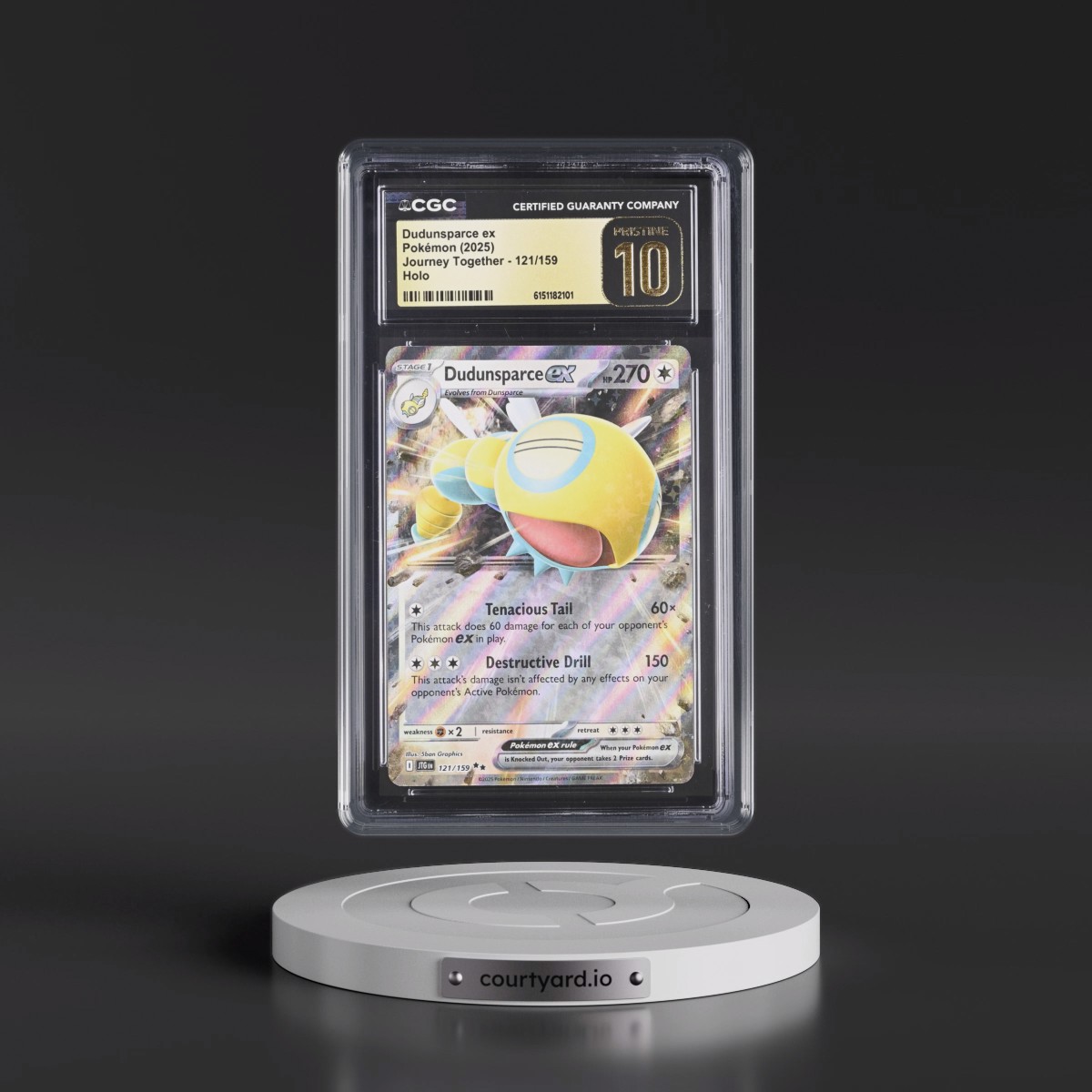 2024 Journey Together - JTG EN #121/159 Dudunsparce ex - Holo (CGC 10 PRISTINE)