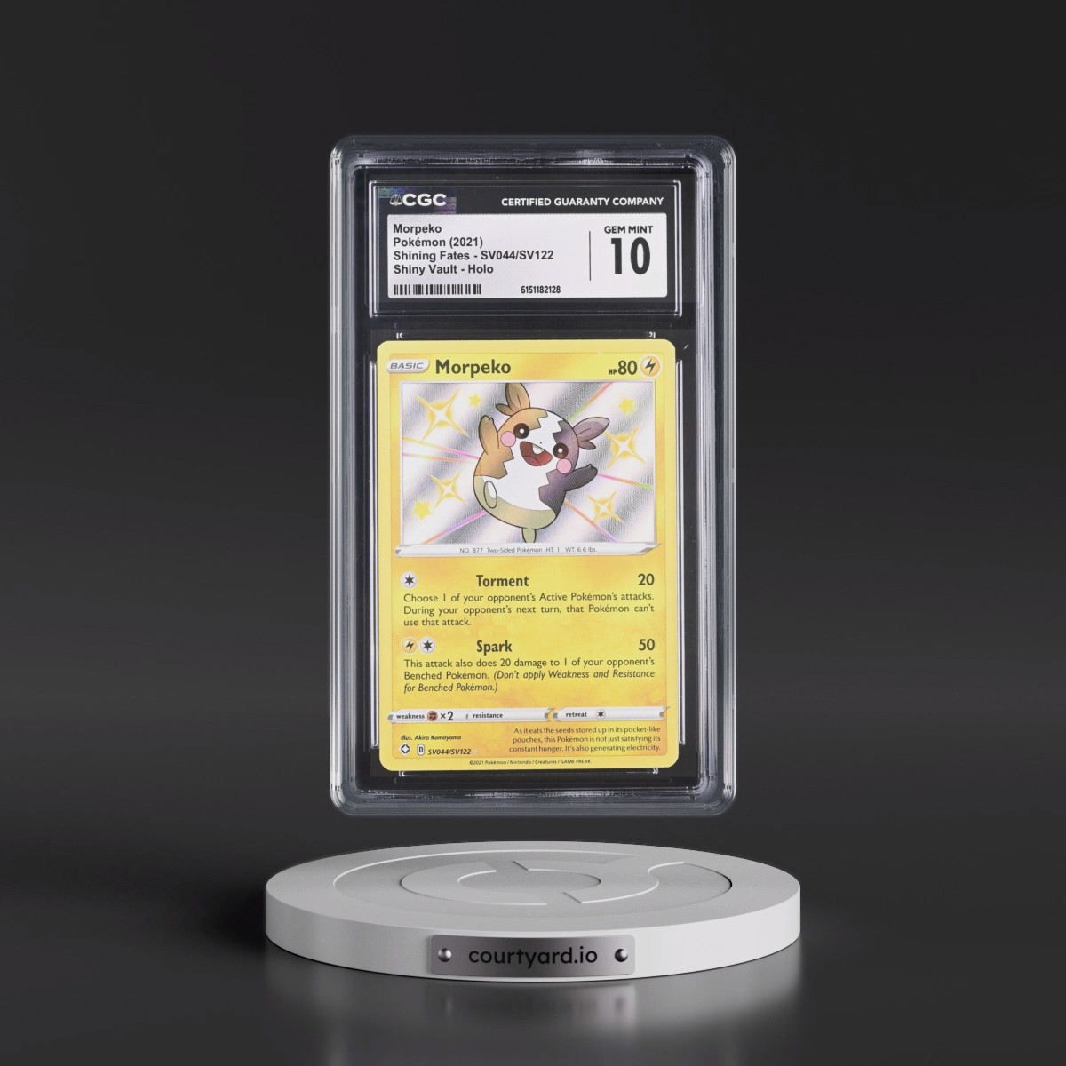 2021 Shining Fates #SV044/SV122 Morpeko - Shiny Vault Holo (CGC 10 GEM MINT)