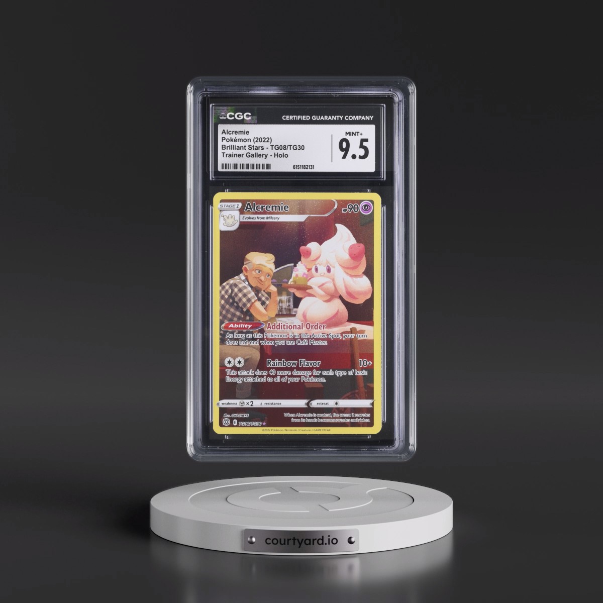 2022 Brilliant Stars #TG08/TG30 Alcremie - Trainer Gallery Holo (CGC 9.5 MINT+)