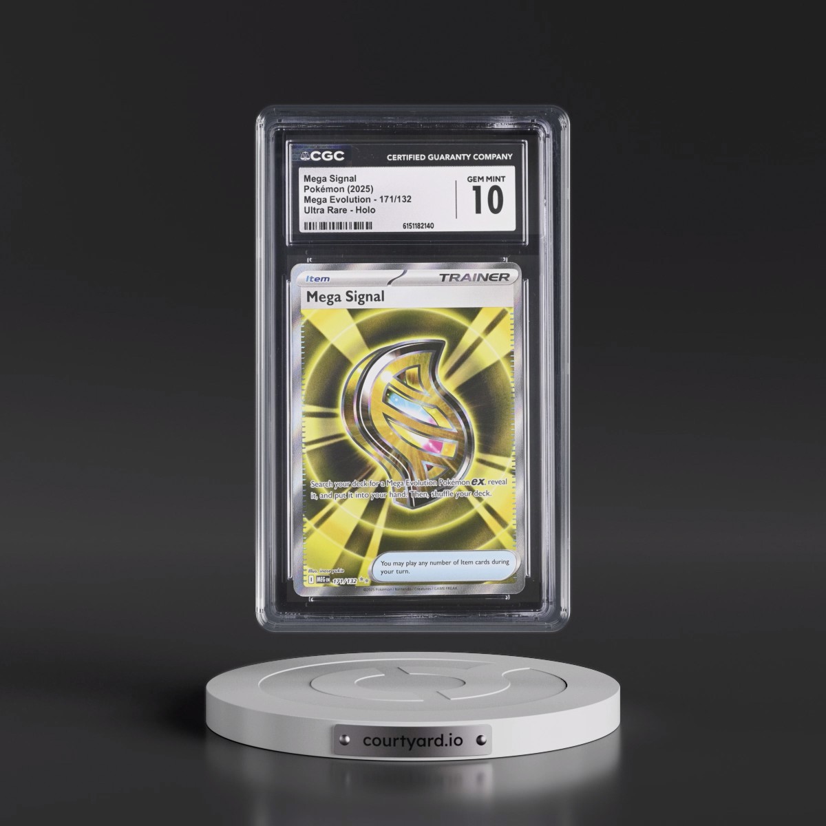 2025 Mega Evolution - MEG EN #171/132 Mega Signal - Ultra Rare Holo (CGC 10 GEM MINT)