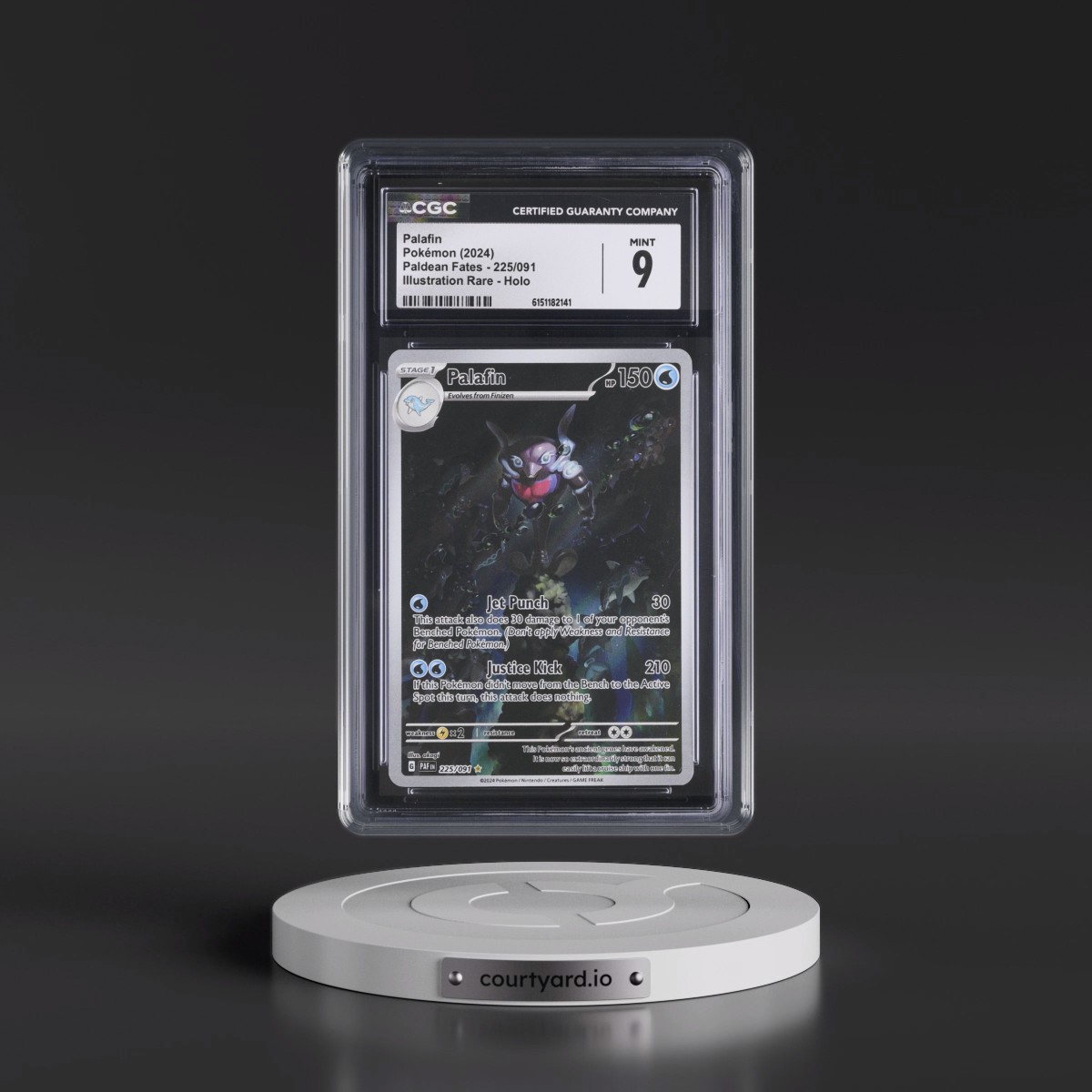 2024 Paldean Fates - PAF EN #225/091 Palafin - Illustration Rare Holo (CGC 9 MINT)