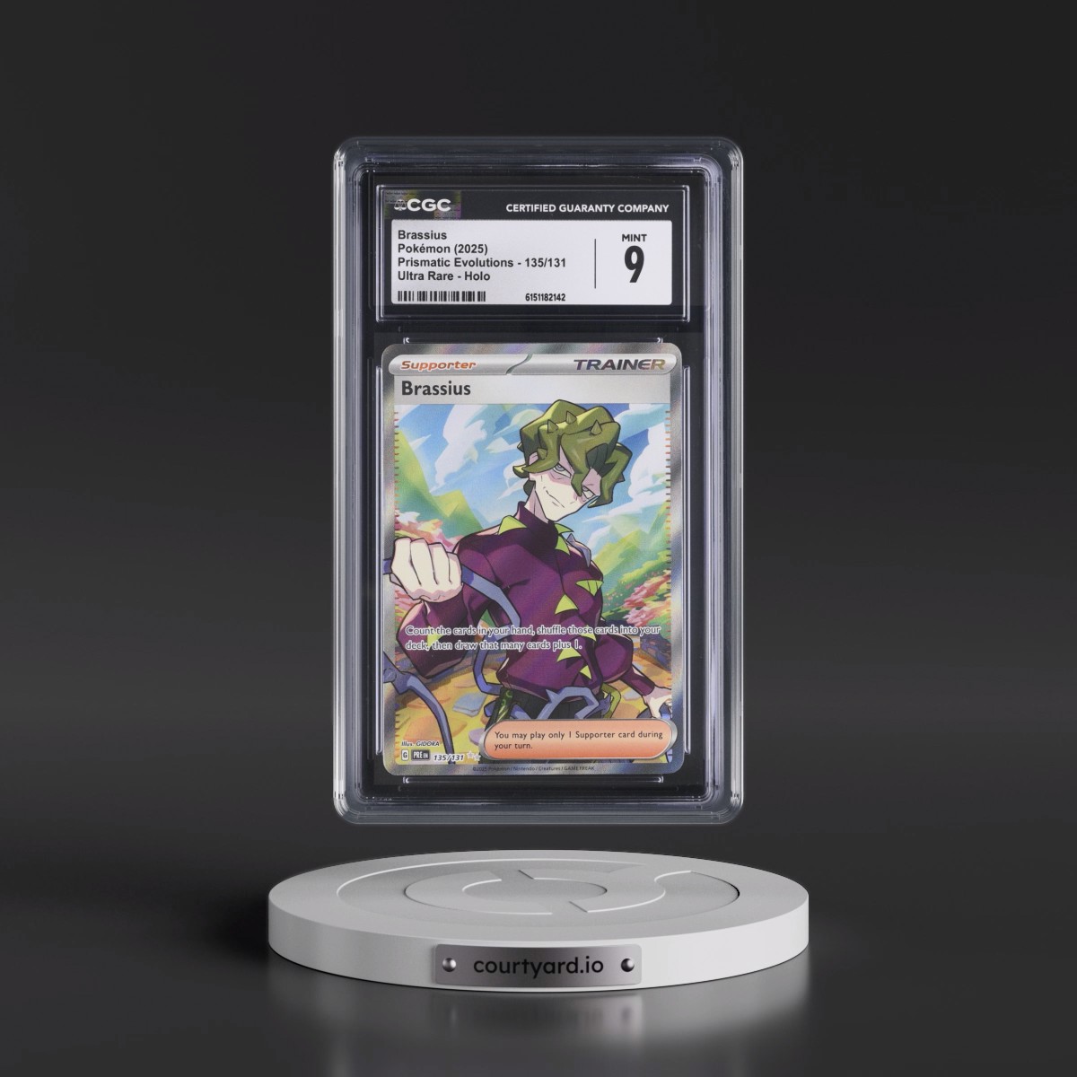 2024 Prismatic Evolutions - PRE EN #135/131 Brassius - Ultra Rare Holo (CGC 9 MINT)