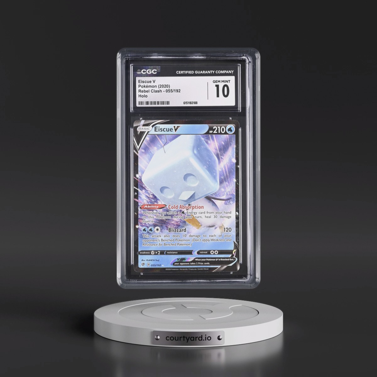 2020 Rebel Clash #055/192 Eiscue V - Holo (CGC 10 GEM MINT)