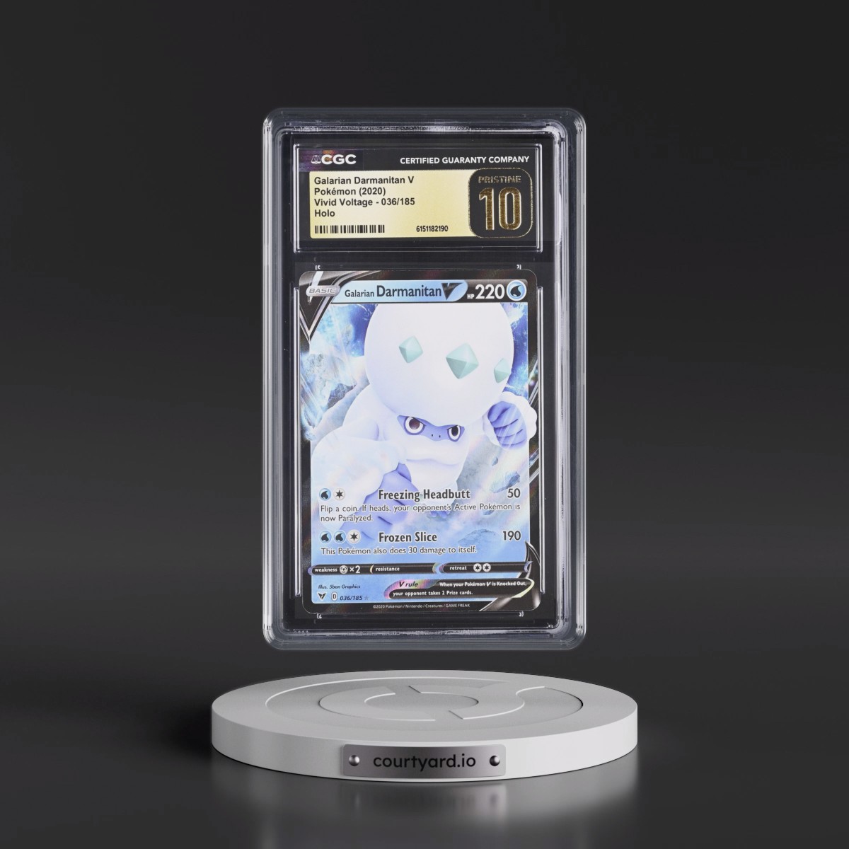 2020 Vivid Voltage #036/185 Galarian Darmanitan V - Holo (CGC 10 PRISTINE)