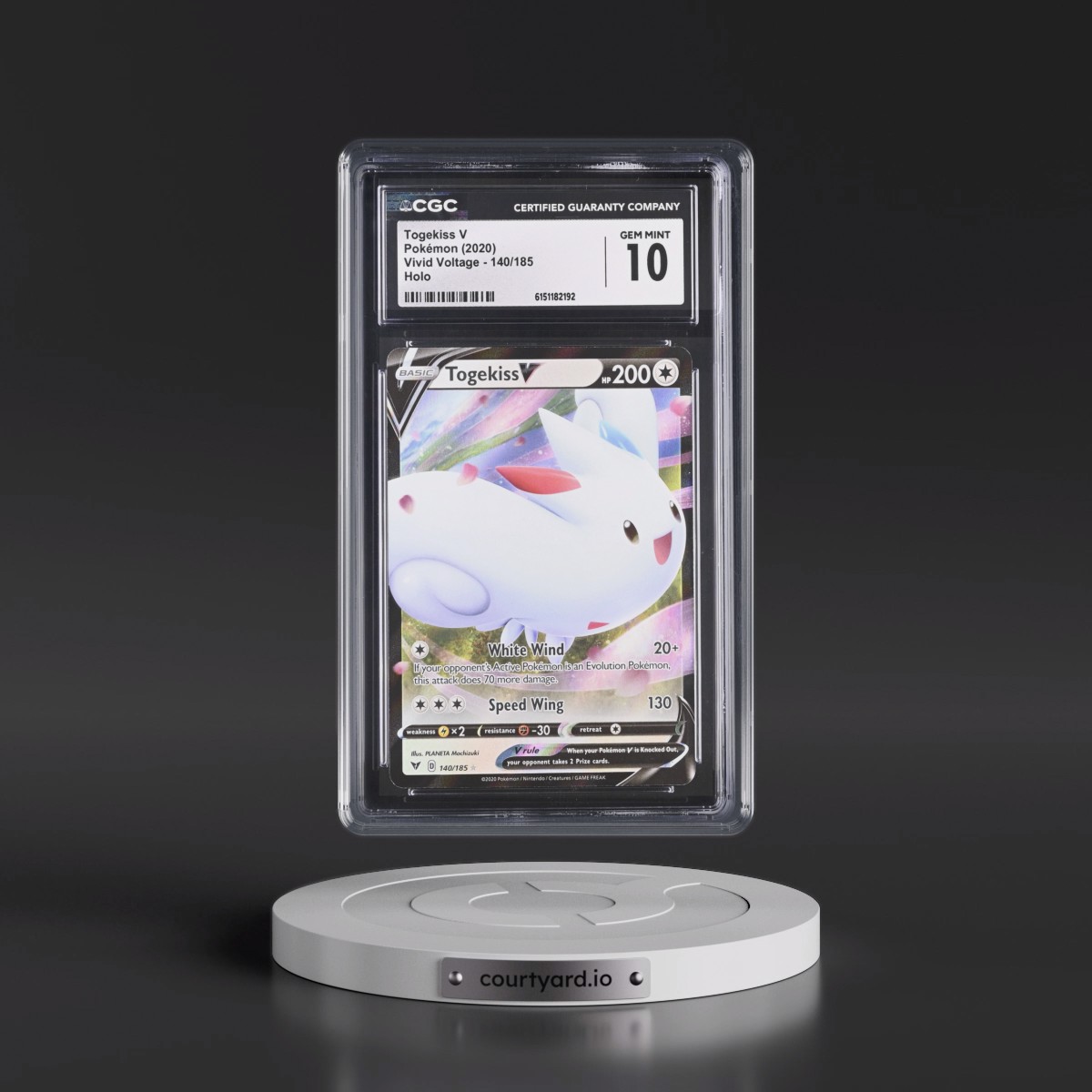 2020 Vivid Voltage #140/185 Togekiss V - Holo (CGC 10 GEM MINT)