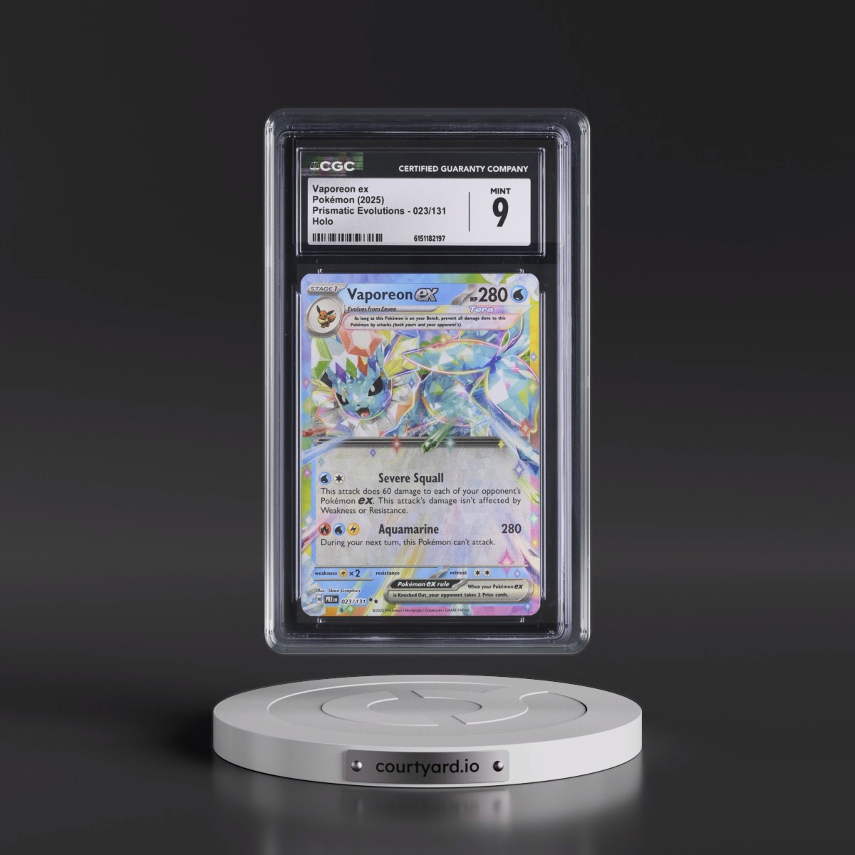 2024 Prismatic Evolutions - PRE EN #023/131 Vaporeon ex - Holo (CGC 9 MINT)