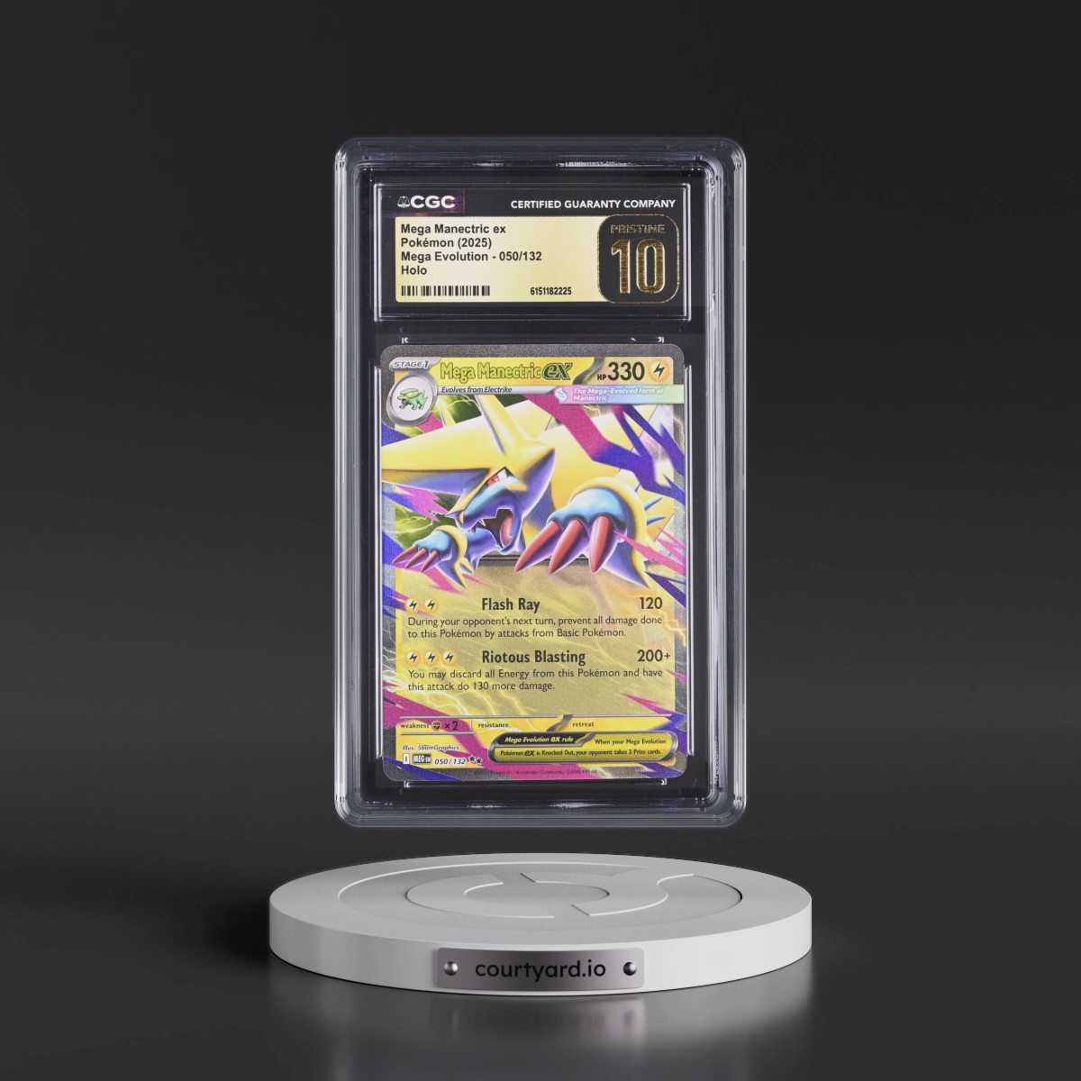 2025 Mega Evolution - MEG EN #050/132 Mega Manectric ex - Holo (CGC 10 PRISTINE)