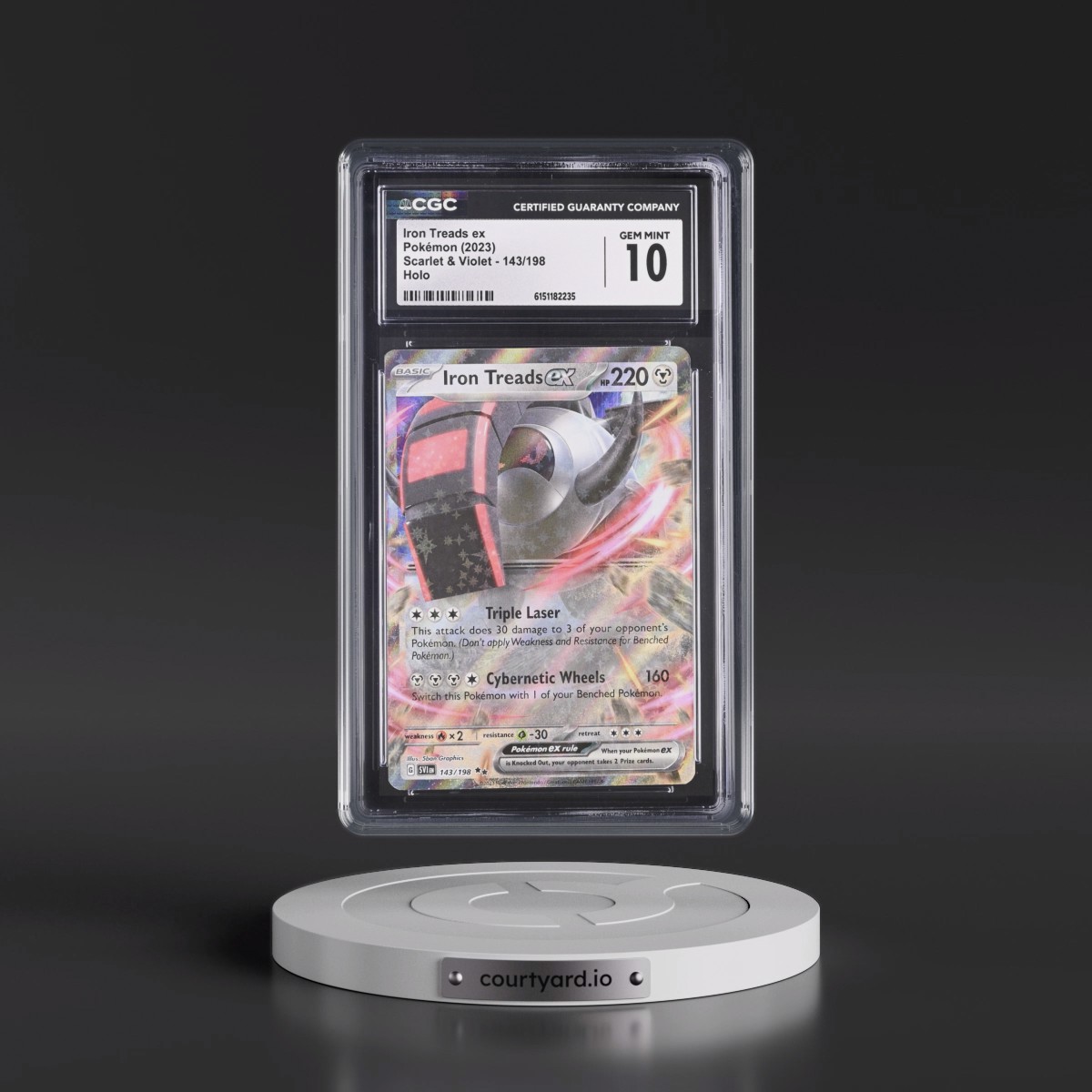 2023 Scarlet & Violet #143/198 Iron Treads ex - Holo (CGC 10 GEM MINT)