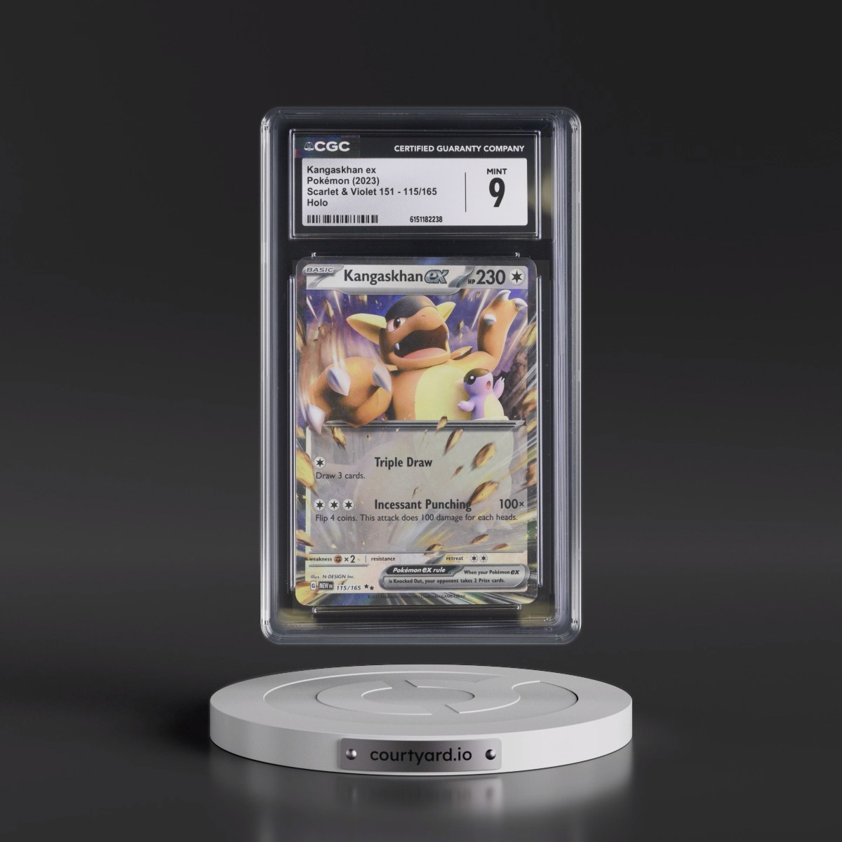 2023 Scarlet & Violet 151 - MEW EN #115/165 Kangaskhan ex - Holo (CGC 9 MINT)