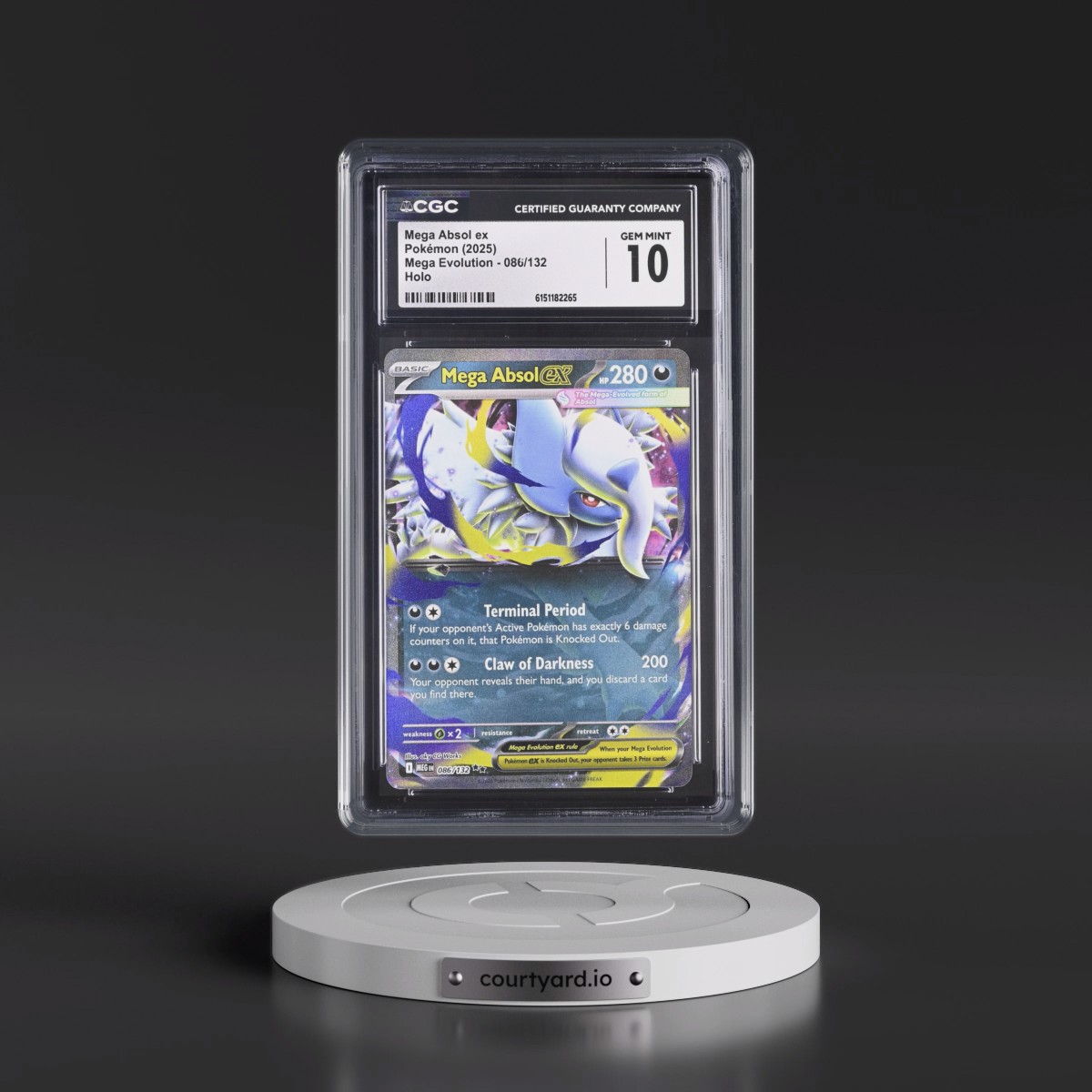 2025 Mega Evolution - MEG EN #086/132 Mega Absol ex - Holo (CGC 10 GEM MINT)