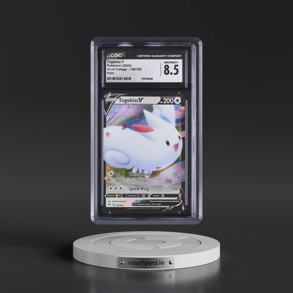 2020 Vivid Voltage #140/185 Togekiss V - Holo (CGC 8.5 NM-MT+)