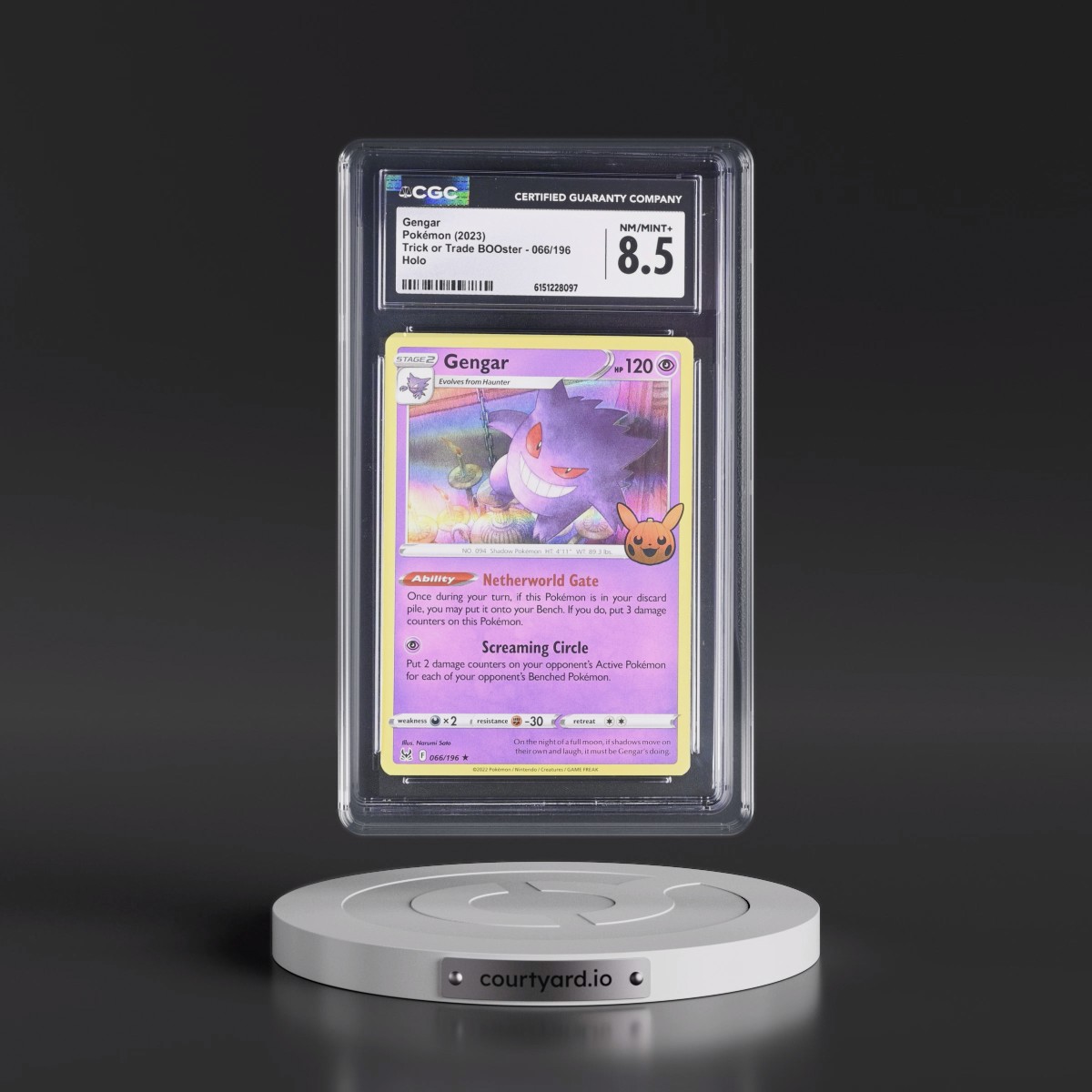 2023 Trick or Trade BOOster (2023) #066/196 Gengar - Holo (CGC 8.5 NM-MT+)