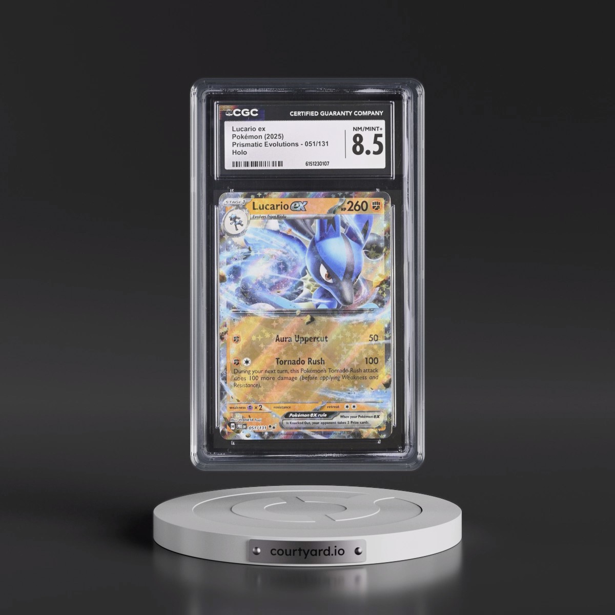 2024 Prismatic Evolutions - PRE EN #051/131 Lucario ex - Holo (CGC 8.5 NM-MT+)