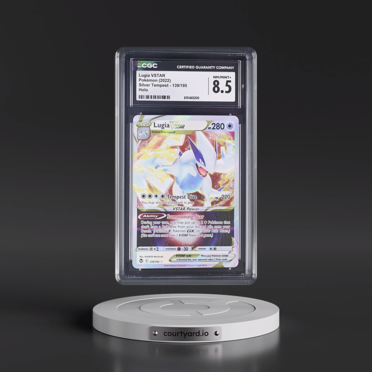 2022 Silver Tempest #139/195 Lugia VSTAR - Holo (CGC 8.5 NM-MT+)