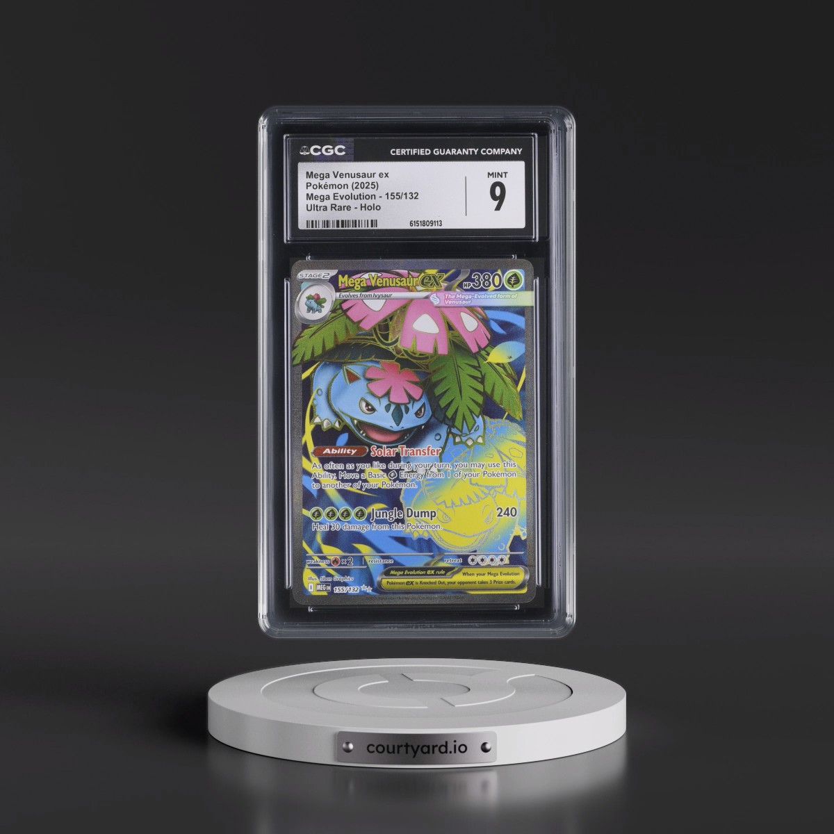 2025 Mega Evolution - MEG EN #155/132 Mega Venusaur ex - Ultra Rare Holo (CGC 9 MINT)