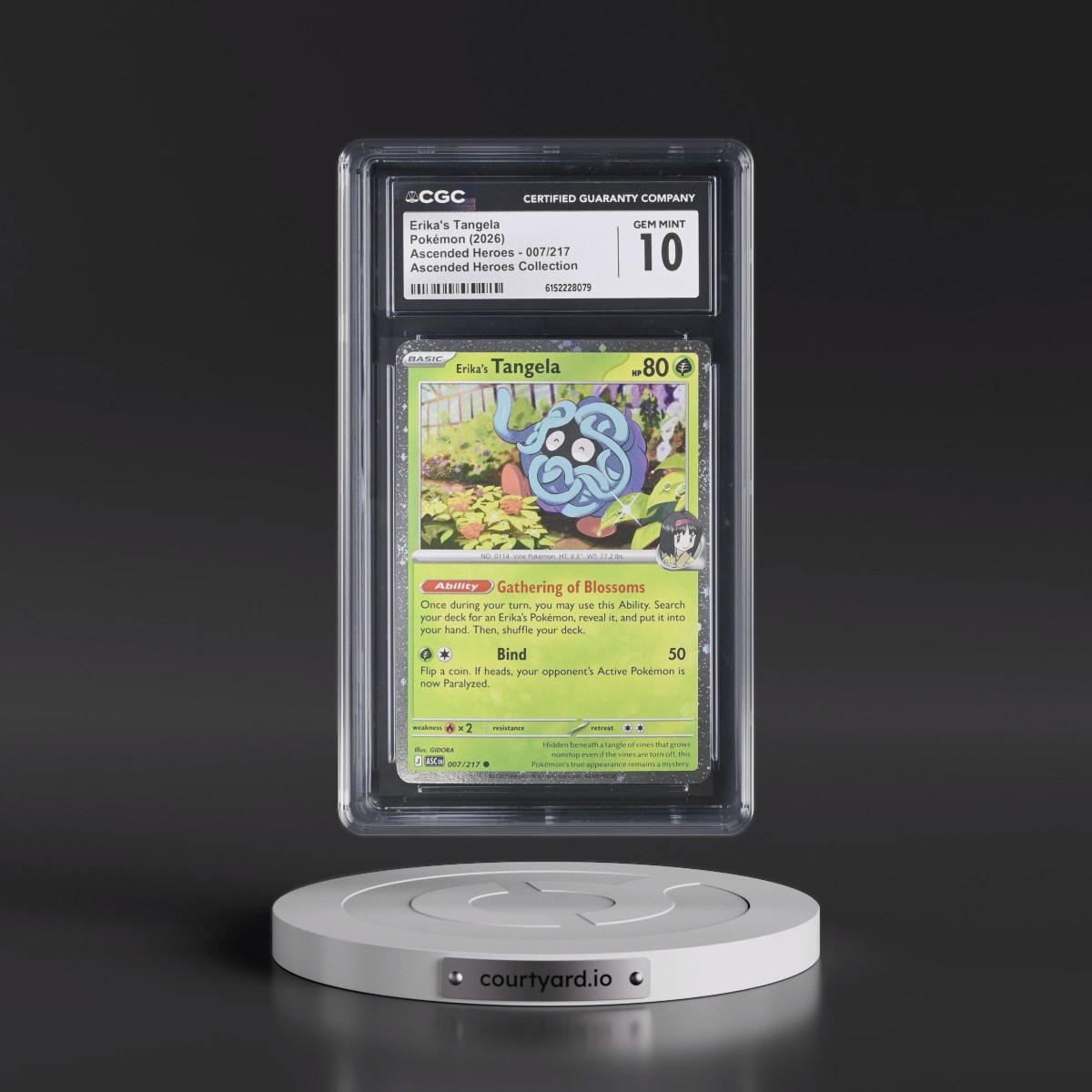2026 Ascended Heroes - ASC EN #007/217 Erika's Tangela - (Cosmos Holo) Ascended Heroes Collection (CGC 10 GEM MINT)