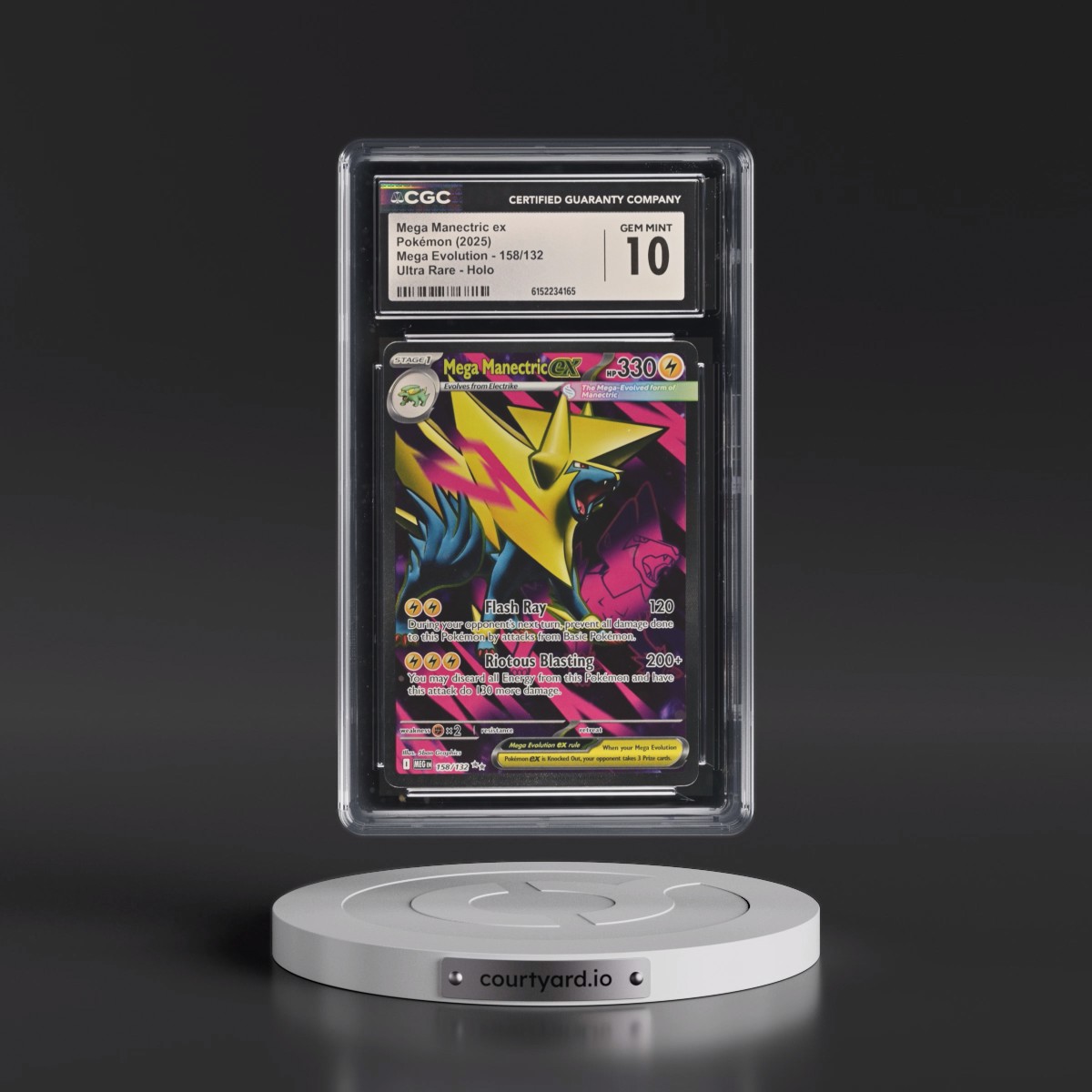 2025 Mega Evolution - MEG EN Mega Manectric ex - Ultra Rare Holo #158/132 CGC 10
