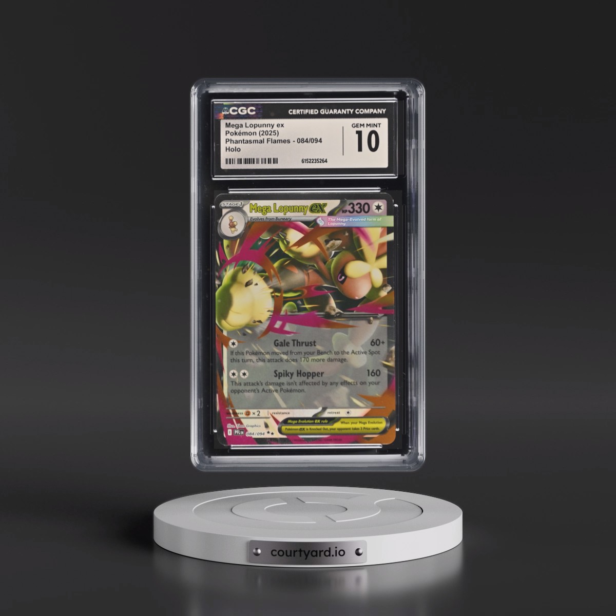 2025 Phantasmal Flames - PFL EN #084/094 Mega Lopunny ex - Holo (CGC 10 GEM MINT)