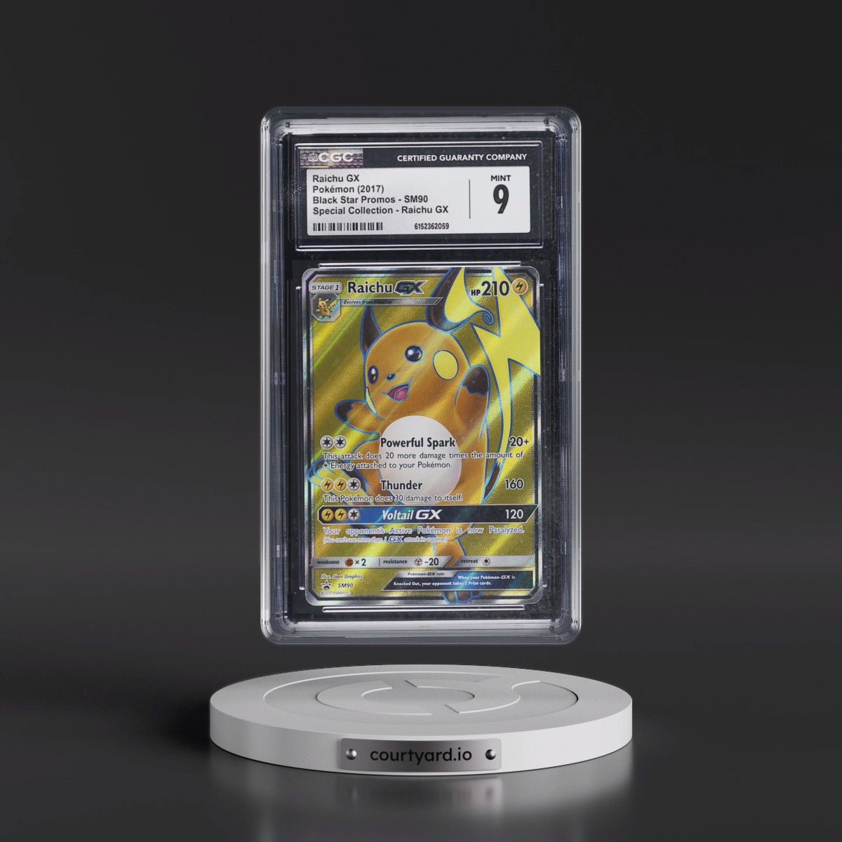 2016 Black Star Promos - Sun & Moon #SM90 Raichu GX - Shining Legends Special Collection - Raichu GX (Holo) (CGC 9 MINT)