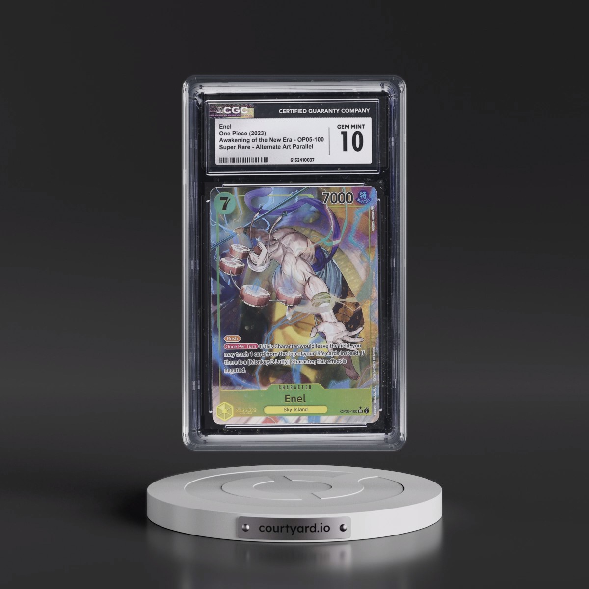 2023 Awakening of the New Era (OP05) - English #OP05-100 Enel - (Borderless) Alt Art (CGC 10 GEM MINT)