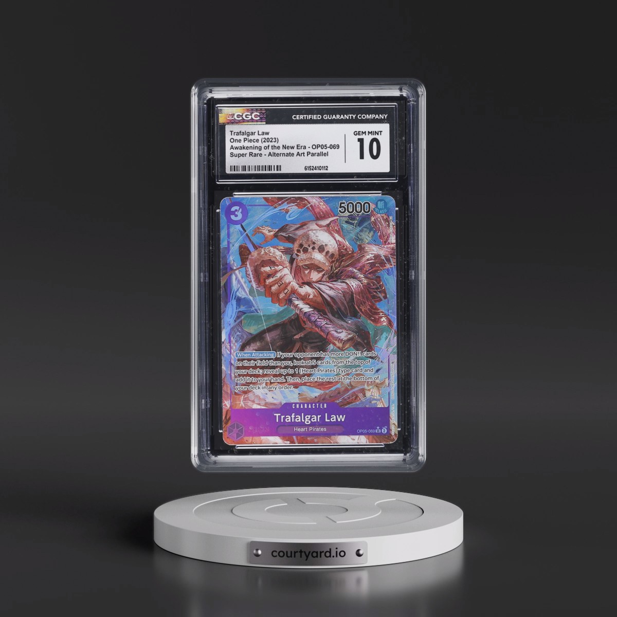 2023 Awakening of the New Era (OP05) - English Trafalgar Law - (Borderless) Alt Art #OP05-069 CGC 10