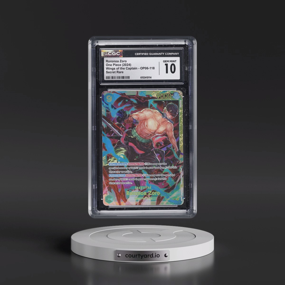 2024 Wings of the Captain (OP06) - English #OP06-118 Roronoa Zoro (CGC 10 GEM MINT)