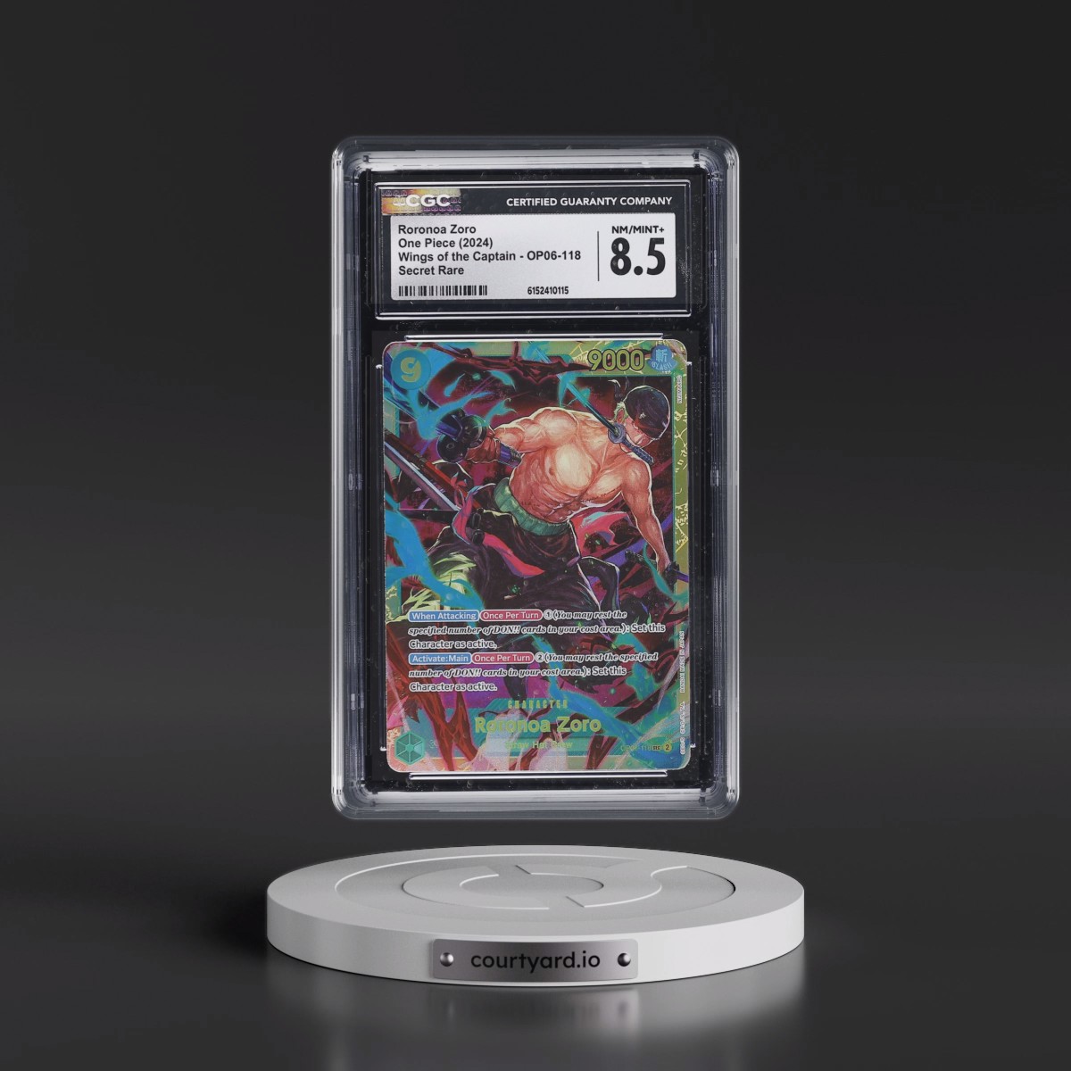 2024 Wings of the Captain (OP06) - English #OP06-118 Roronoa Zoro (CGC 8.5 NM-MT+)