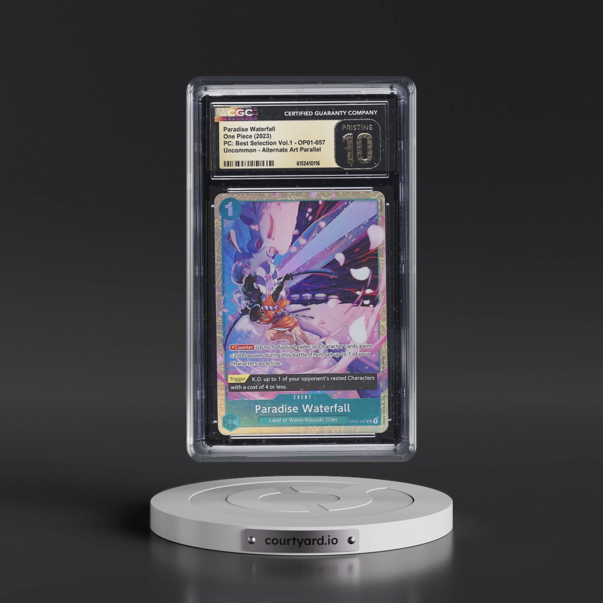 2023 Premium Collection Best Selection Vol.1 - English #OP01-057 Paradise Waterfall - Alternate Art Parallel (CGC 10 PRISTINE)
