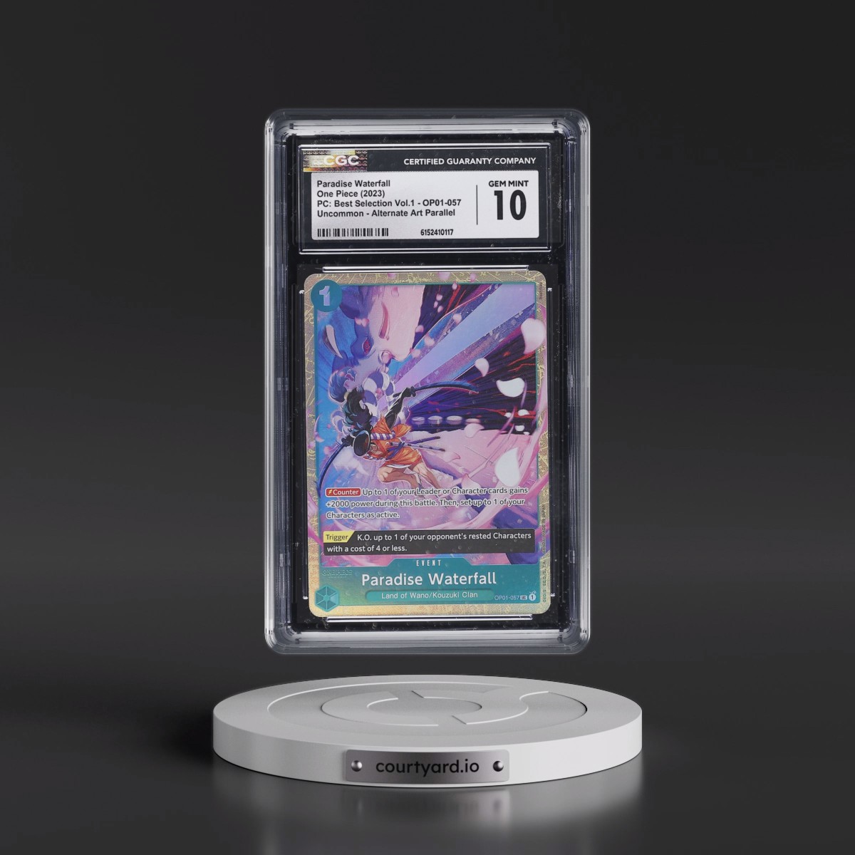 2023 Premium Collection Best Selection Vol.1 - English #OP01-057 Paradise Waterfall - Alternate Art Parallel (CGC 10 GEM MINT)