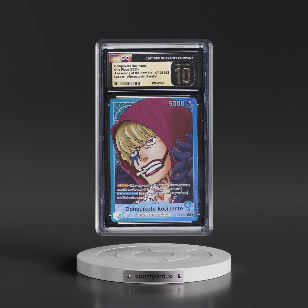 2023 Awakening of the New Era (OP05) - English #OP05-022 Donquixote Rosinante - (Map Text Box) Alt Art (CGC 10 PRISTINE)