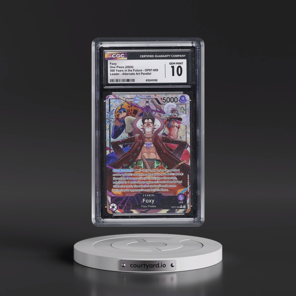 2024 500 Years in the Future (OP07) - English #OP07-059 Foxy - (Borderless) Alt Art (CGC 10 GEM MINT)