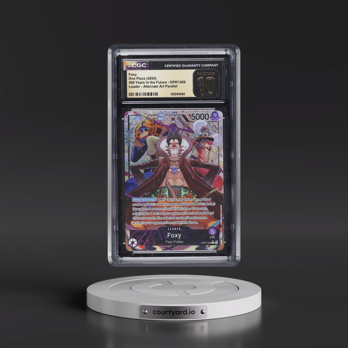 2024 500 Years in the Future (OP07) - English #OP07-059 Foxy - (Borderless) Alt Art (CGC 10 PRISTINE)