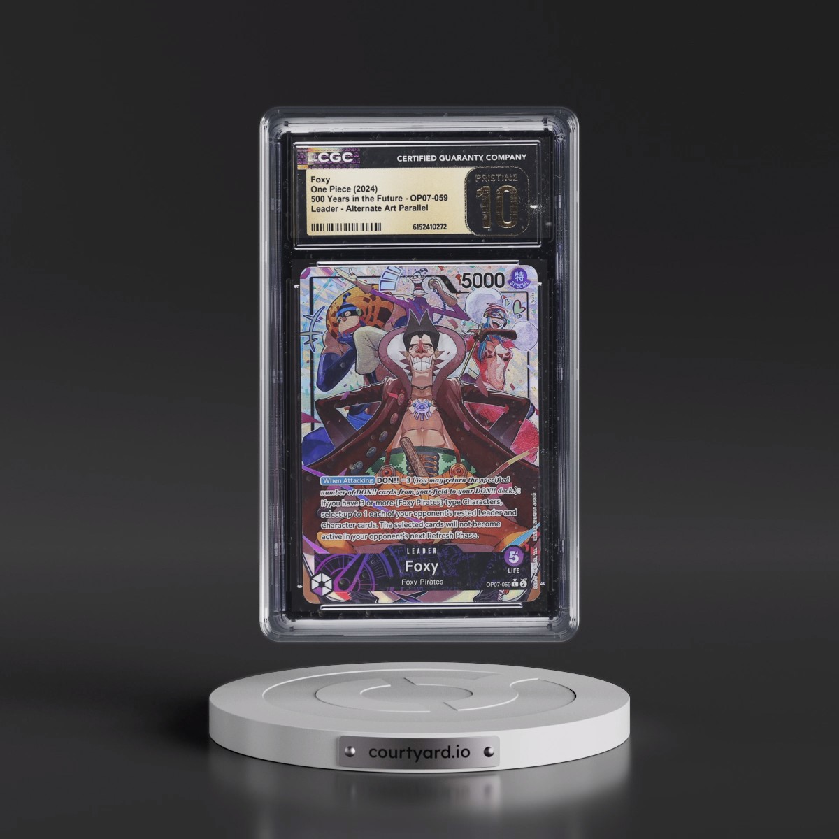 2024 500 Years in the Future (OP07) - English #OP07-059 Foxy - (Borderless) Alt Art (CGC 10 PRISTINE)