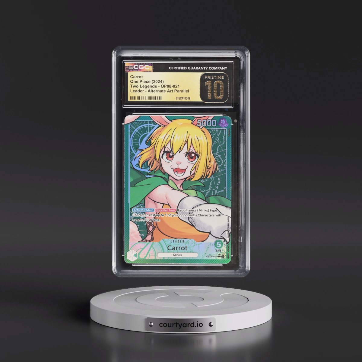 2024 Two Legends (OP08) - English #OP08-021 Carrot - (Map Text Box) Alt Art (CGC 10 PRISTINE)