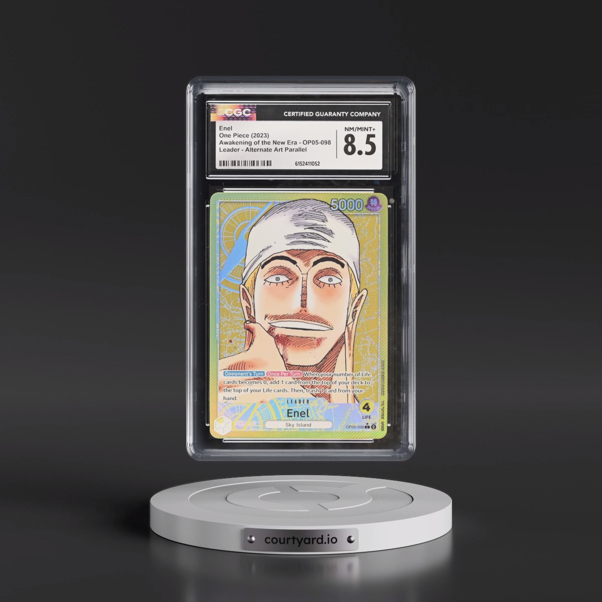 2023 Awakening of the New Era (OP05) - English #OP05-098 Enel - (Map Text Box) Alt Art (CGC 8.5 NM-MT+)