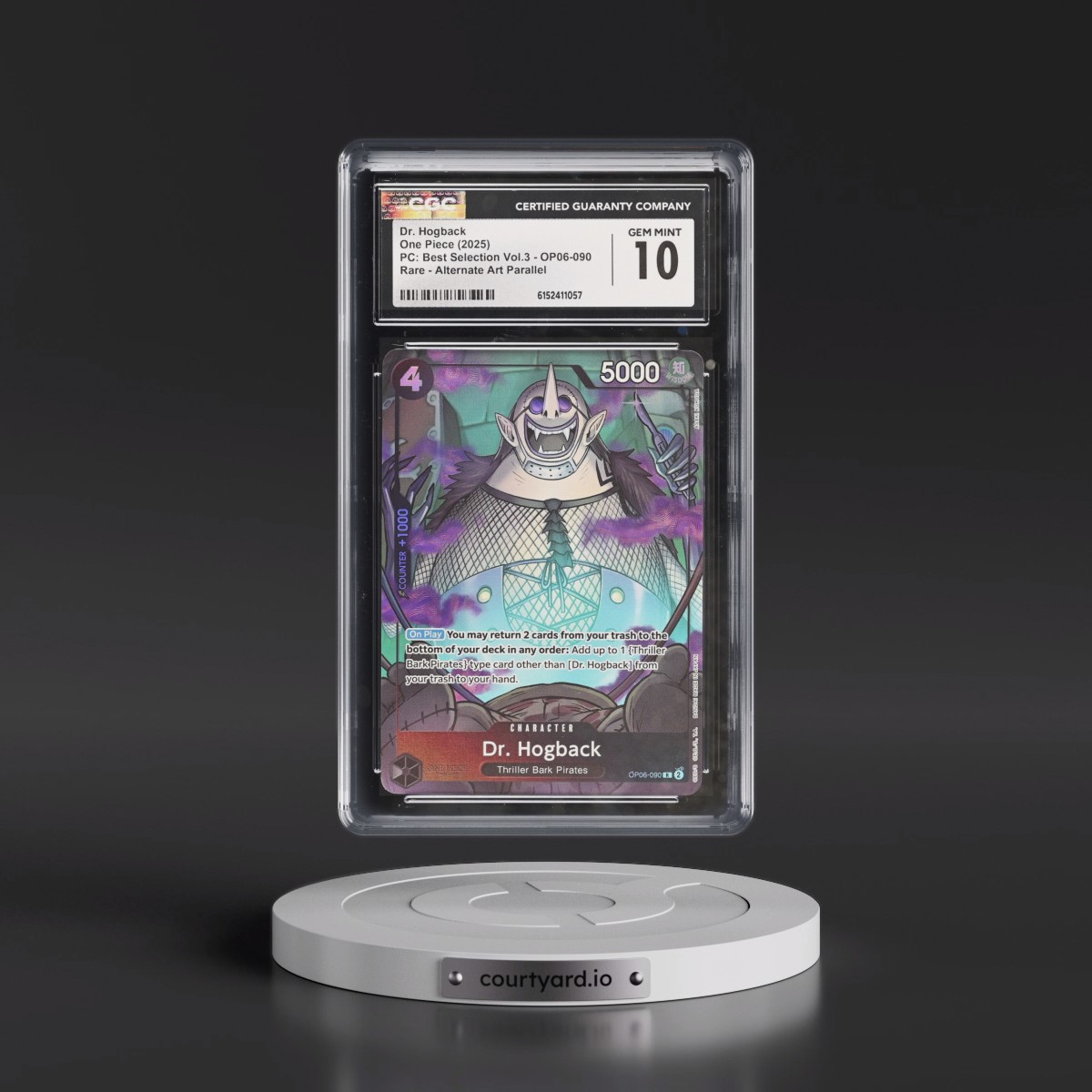 2025 Premium Collection Best Selection Vol.3 - English #OP06-090 Dr. Hogback - (Borderless) Alt Art (CGC 10 GEM MINT)