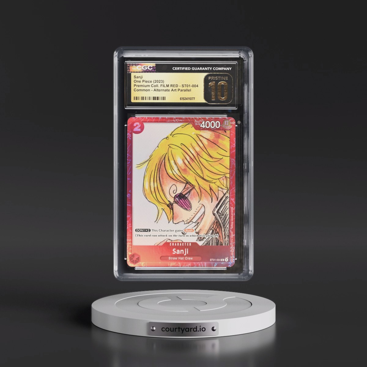 2023 Premium Collection FILM RED (Foil) - English #ST01-004 Sanji - Alternate Art Parallel (CGC 10 PRISTINE)