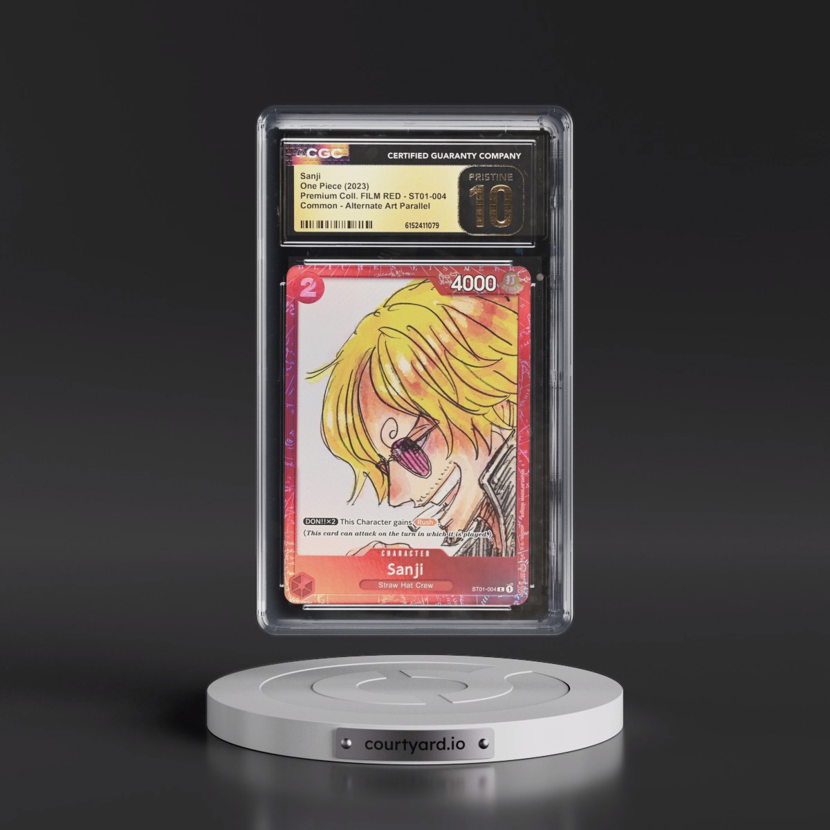 2023 Premium Collection FILM RED (Foil) - English #ST01-004 Sanji - Alternate Art Parallel (CGC 10 PRISTINE)
