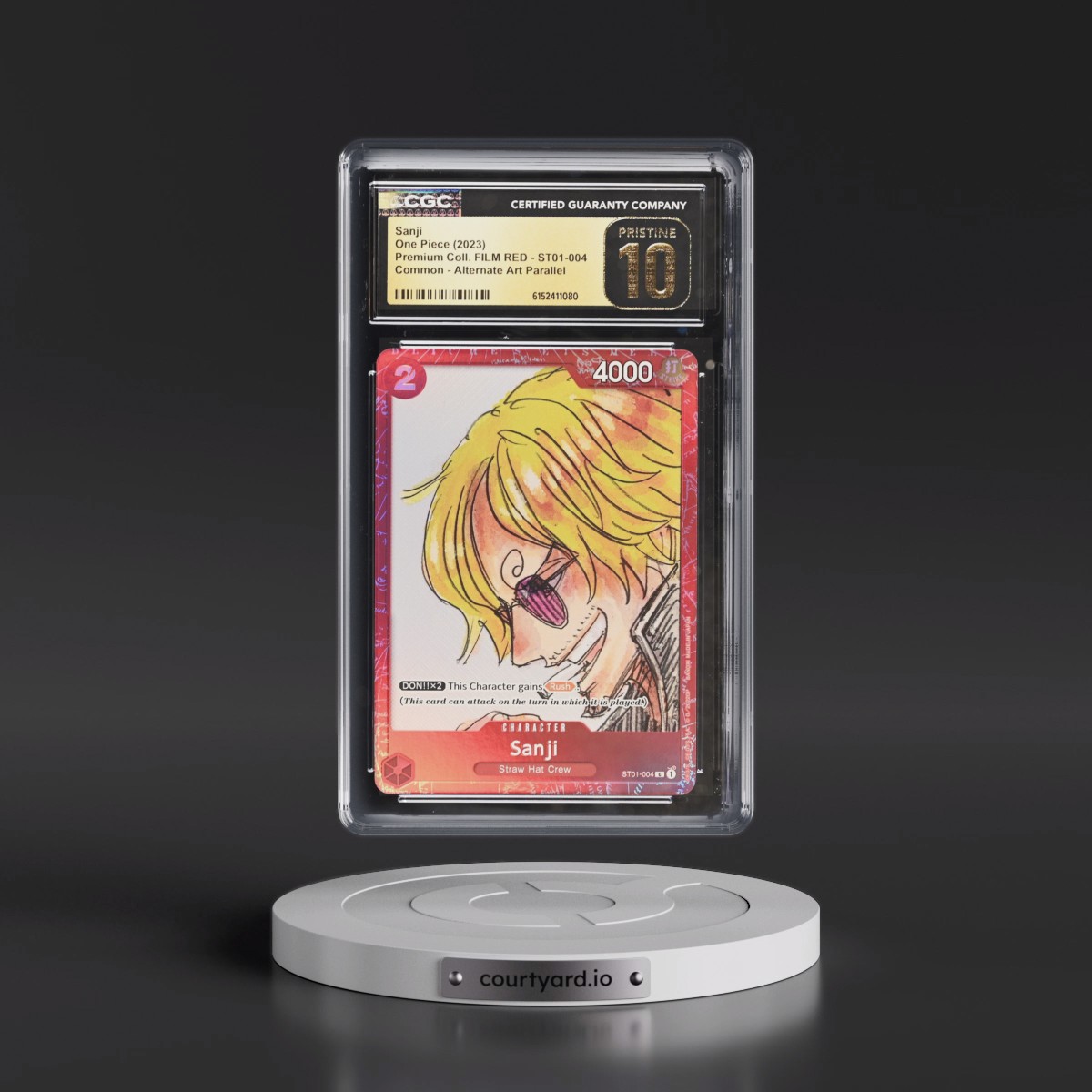 2023 Premium Collection FILM RED (Foil) - English #ST01-004 Sanji - Alternate Art Parallel (CGC 10 PRISTINE)