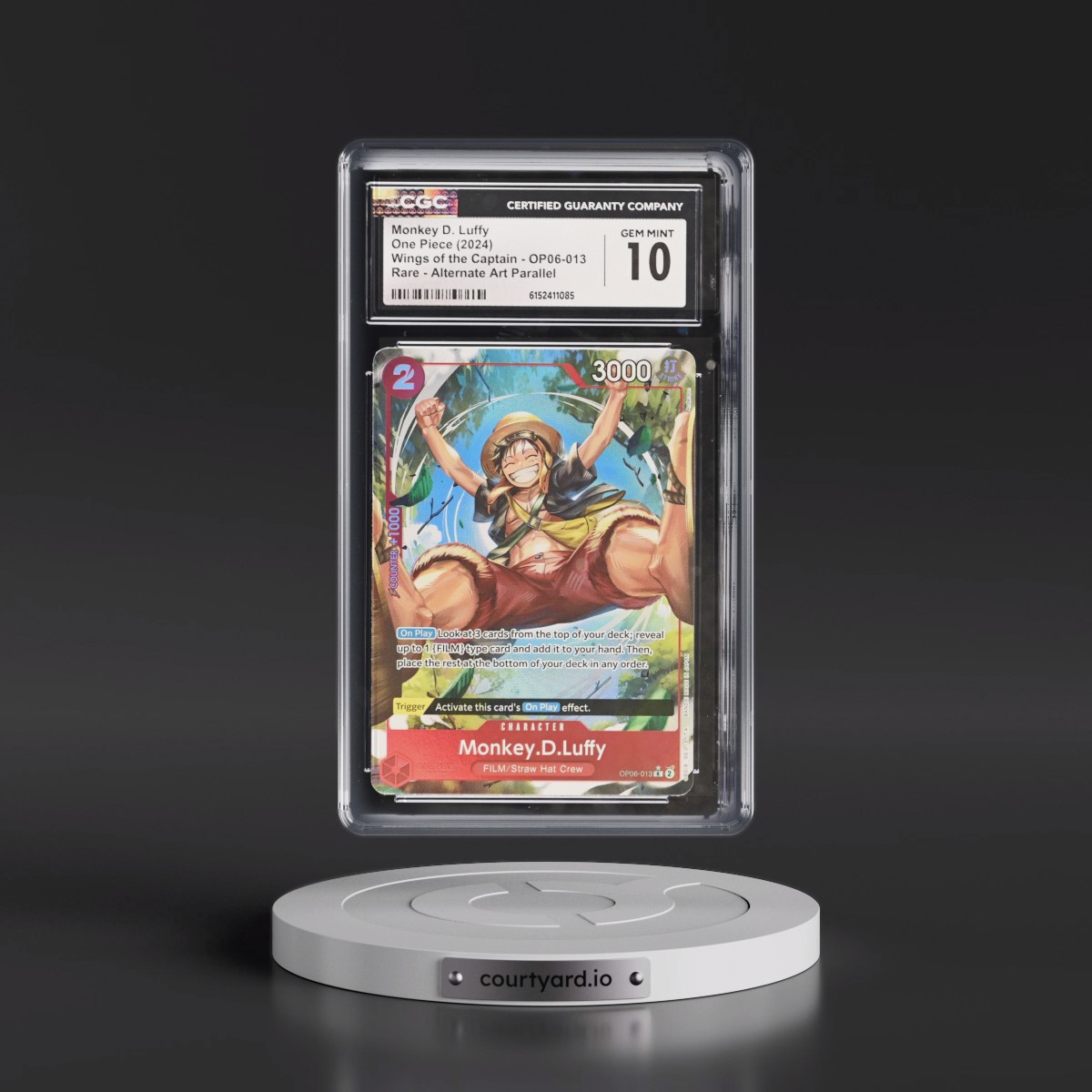 2024 Wings of the Captain (OP06) - English #OP06-013 Monkey D. Luffy - (Borderless) Alt Art (CGC 10 GEM MINT)