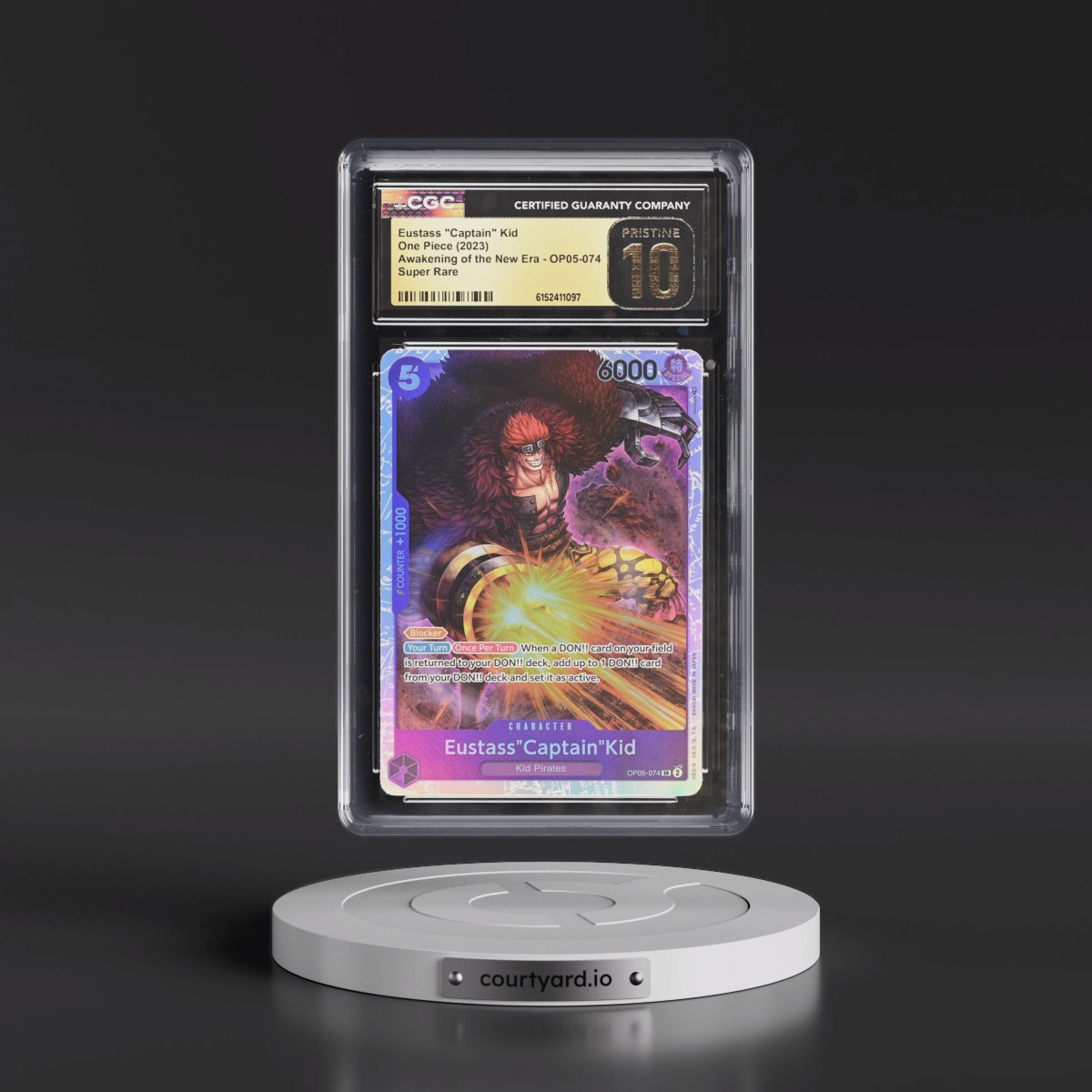 2023 Awakening of the New Era (OP05) - English #OP05-074 Eustass "Captain" Kid (CGC 10 PRISTINE)