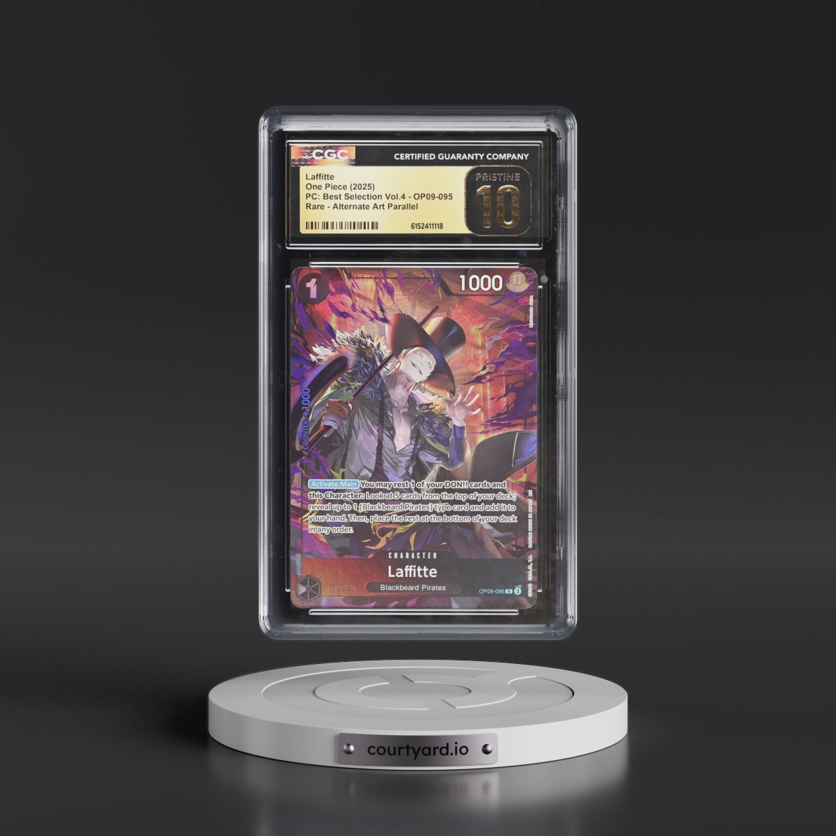 2025 Premium Collection Best Selection Vol.4 - English #OP09-095 Laffitte - (Borderless) Alt Art (CGC 10 PRISTINE)