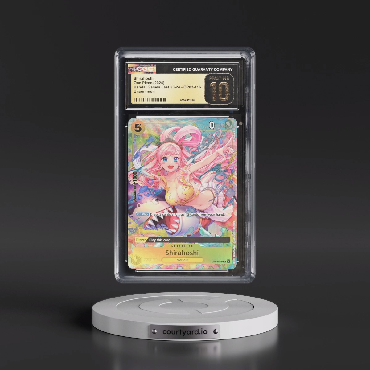 2024 Bandai Card Games Fest 23-24 (Textured Foil) - English #OP03-116 Shirahoshi (CGC 10 PRISTINE)