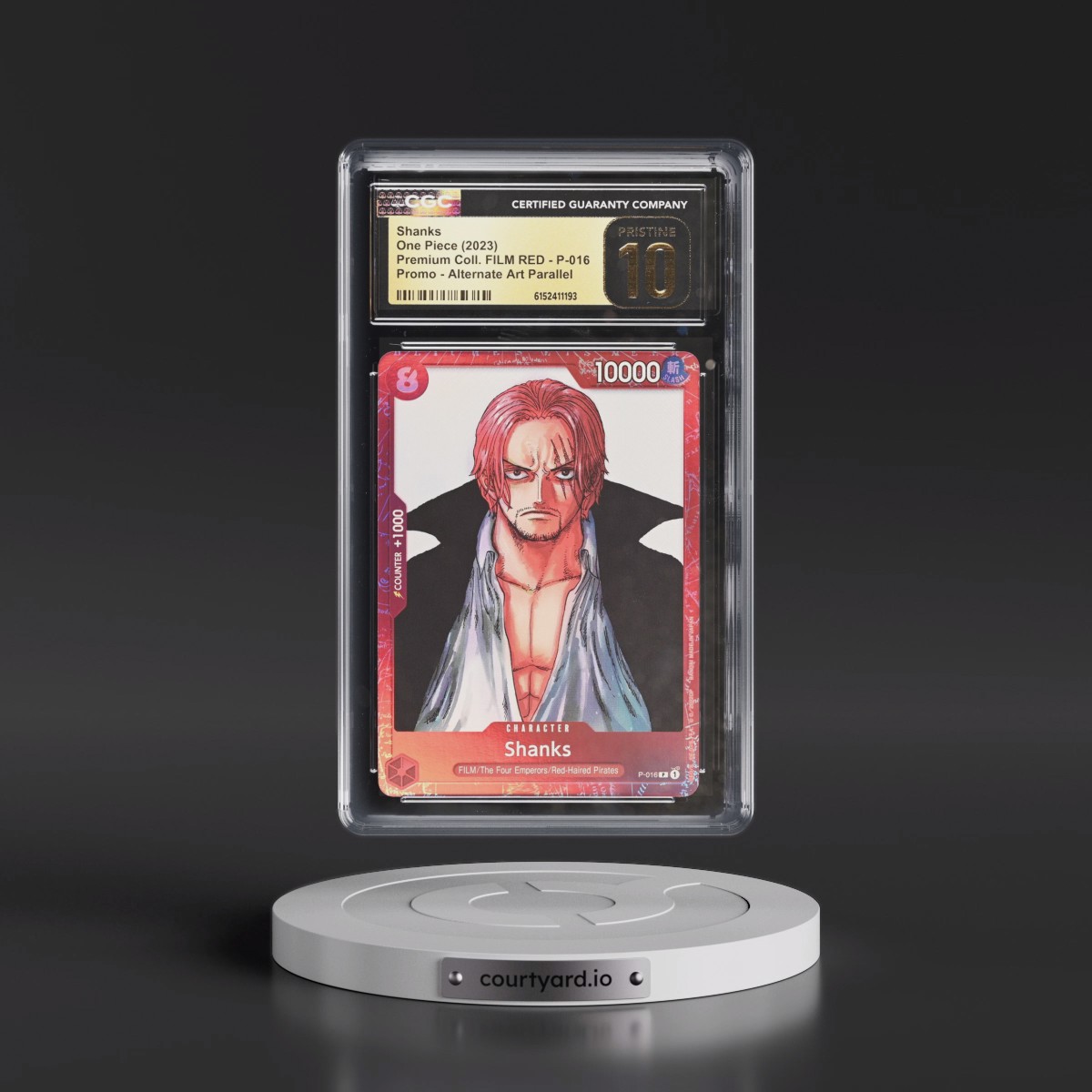 2023 Premium Collection FILM RED (Foil) - English #P-016 Shanks - Alternate Art Parallel (CGC 10 PRISTINE)